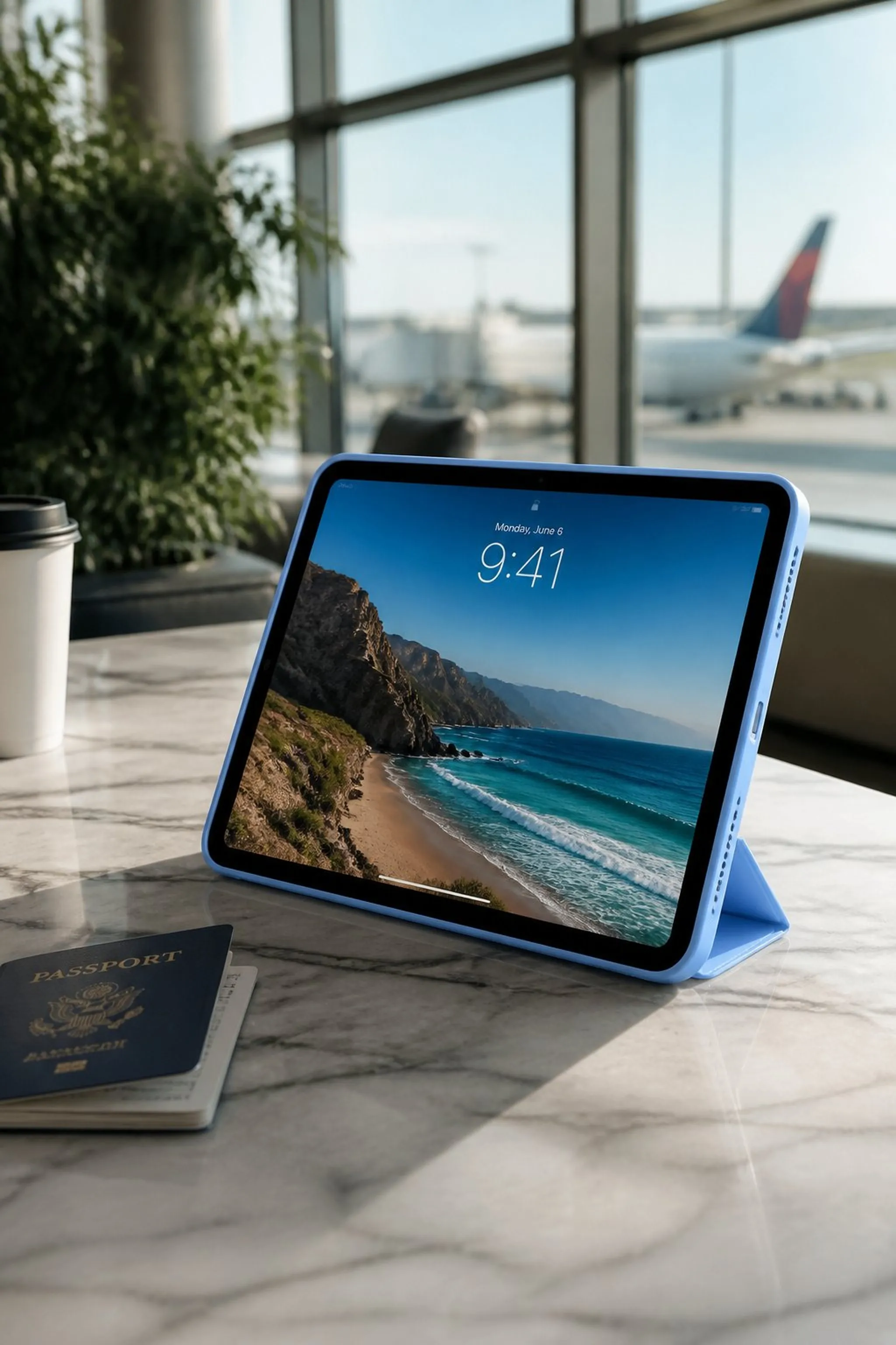 Tablet loaded with movies and eBooks for easy entertainment