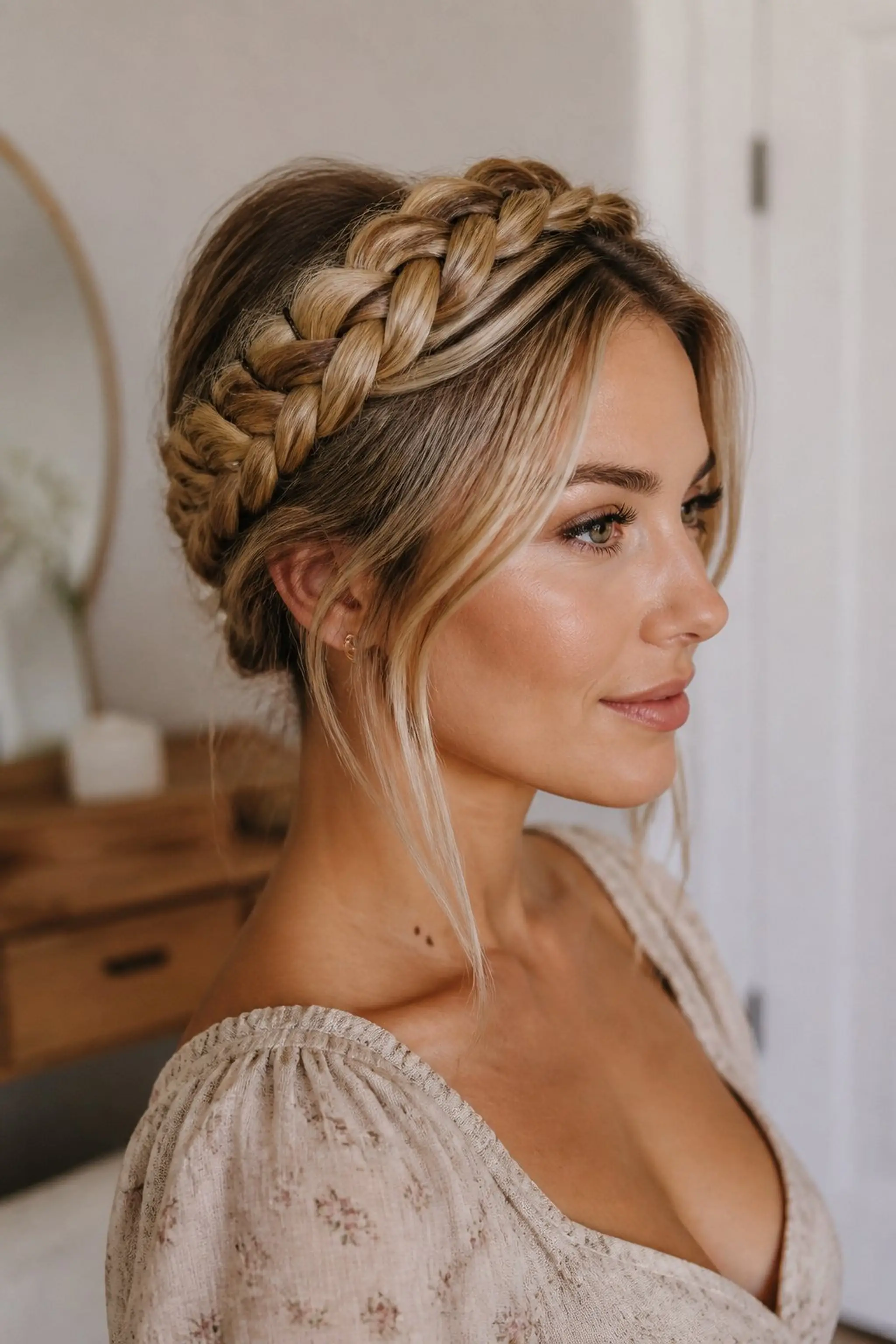 Braided Crown Creating Fuller Look