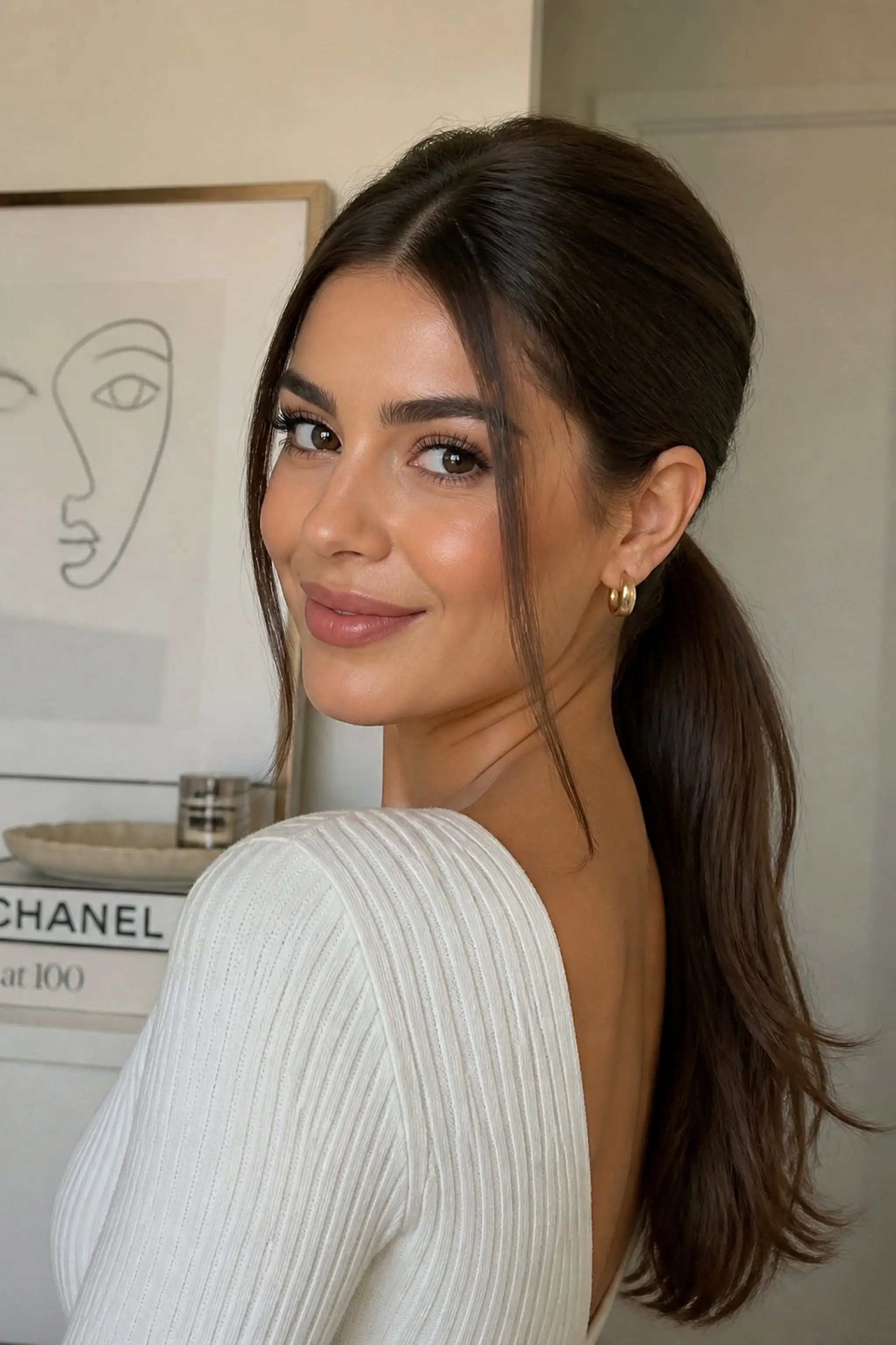 Sleek Low Ponytail With Hidden Volume