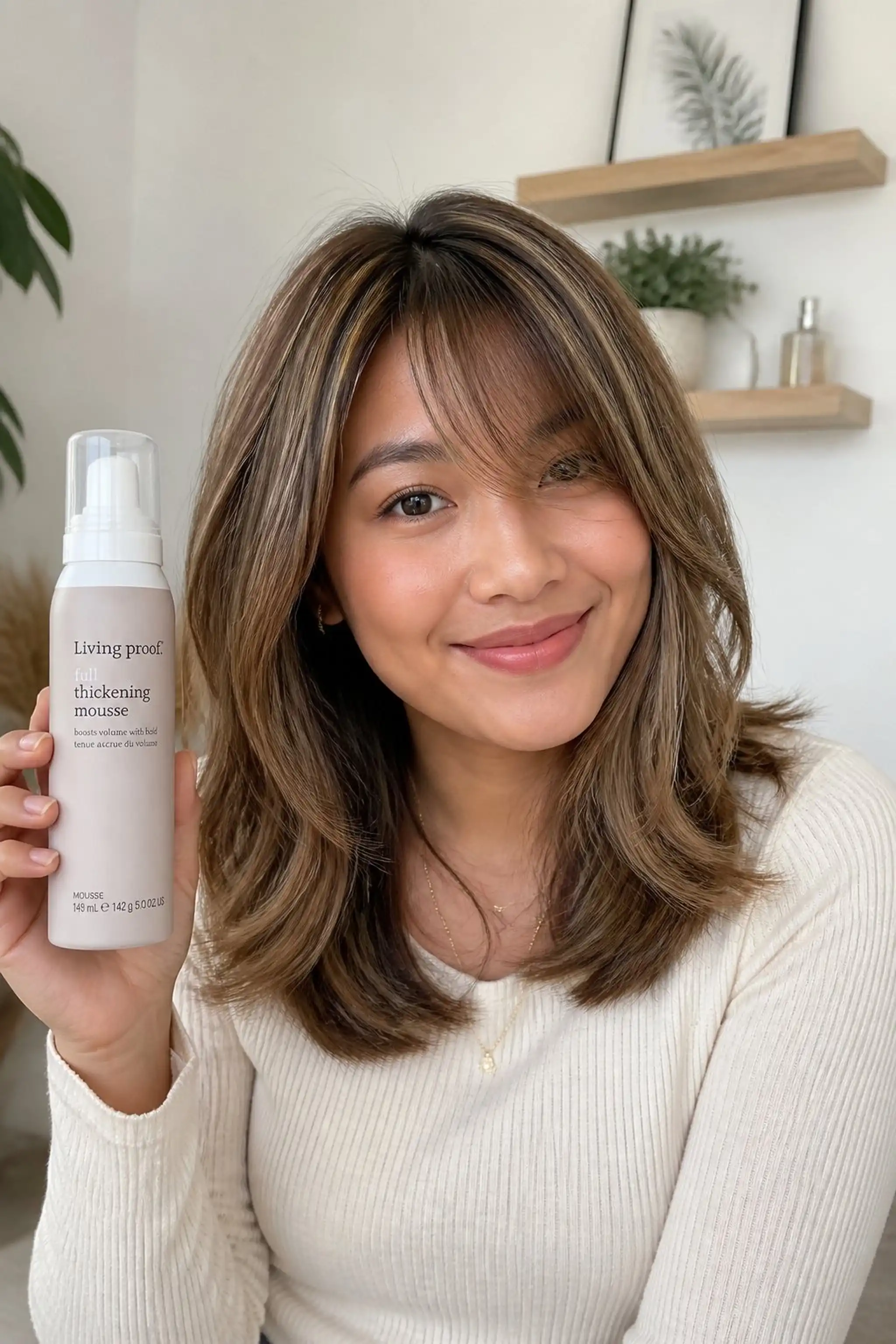 Side-Swept Bangs With Layered Shoulder Hair