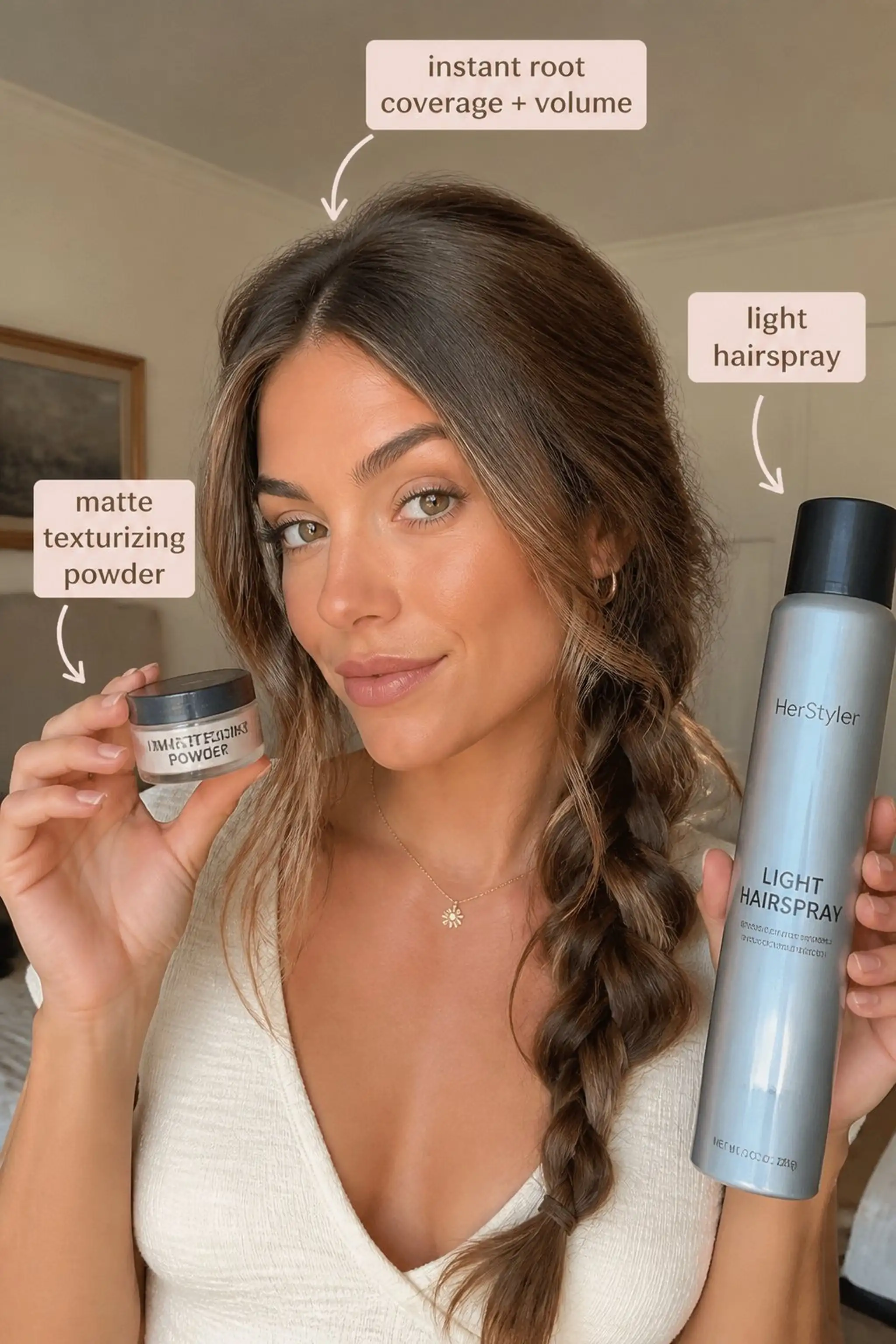 Loose Low Side Braid Distracts from Roots