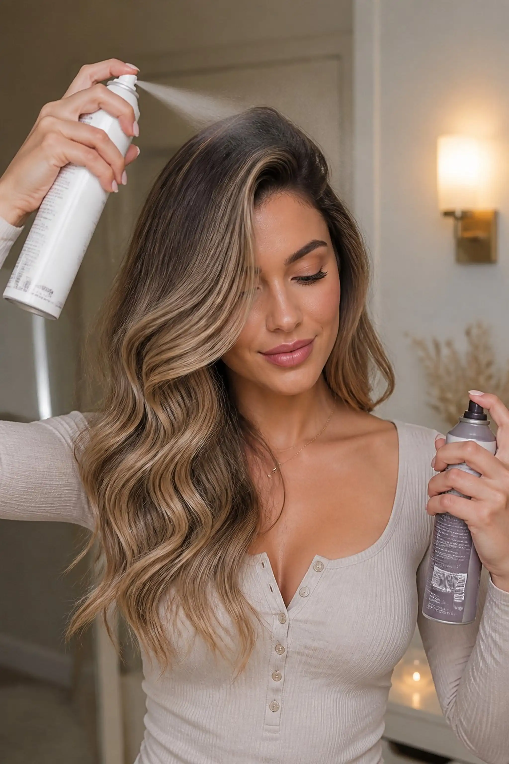 Side Swept Waves Masking Root Shine