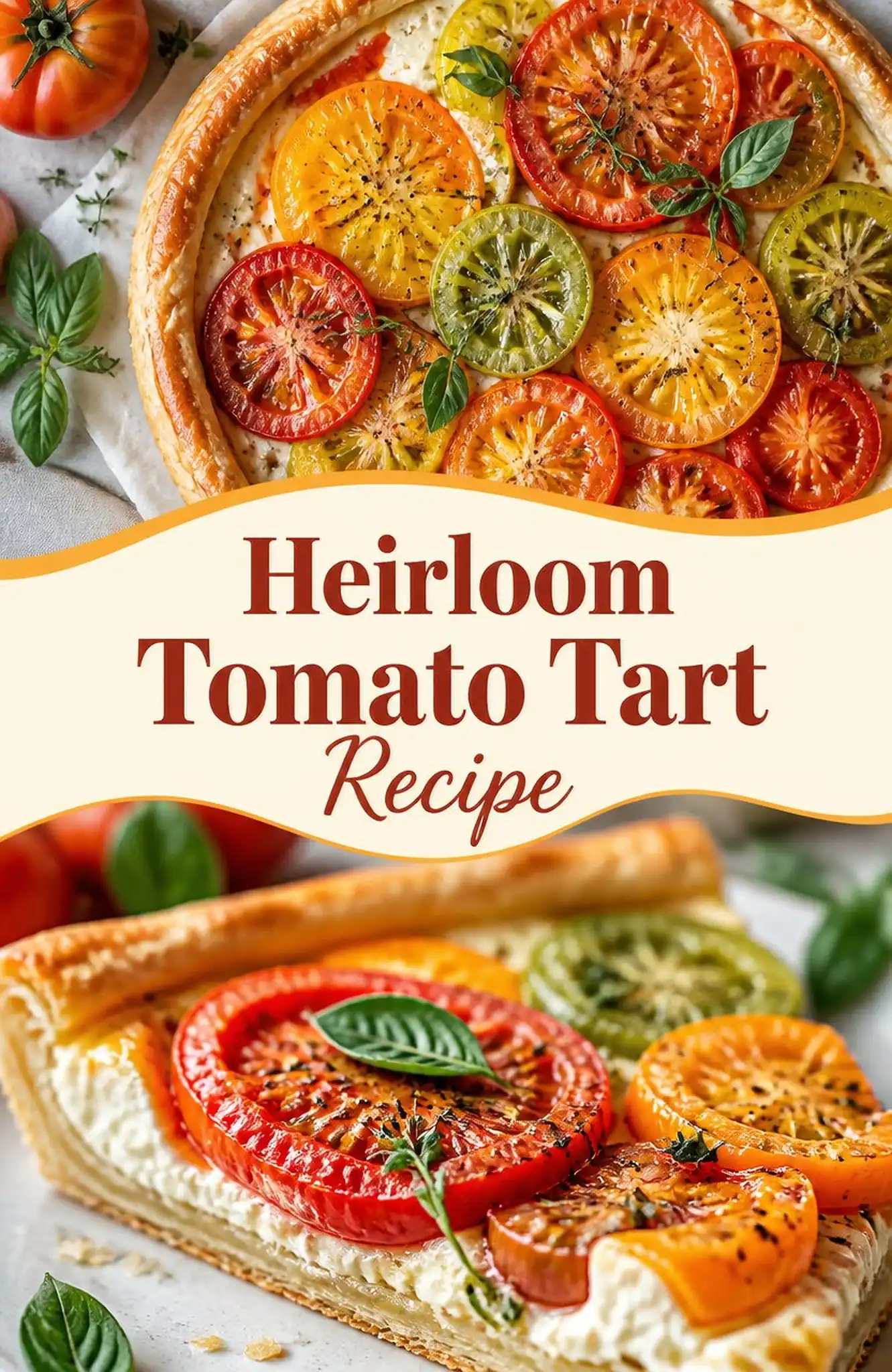 Heirloom Tomato Tart Recipe - save this recipe pin for later