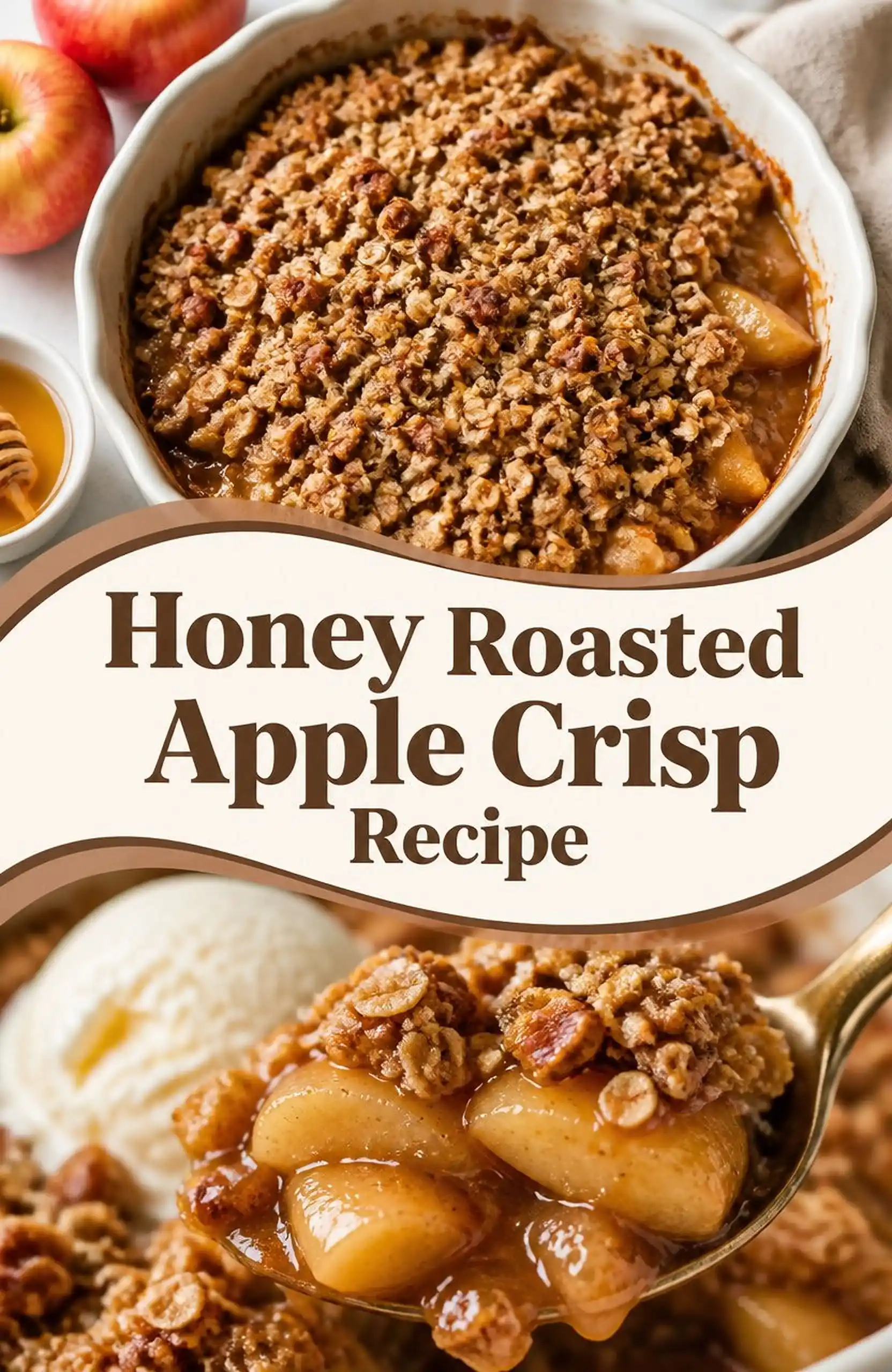 Honey Roasted Apple Crisp Recipe - save this recipe pin for later
