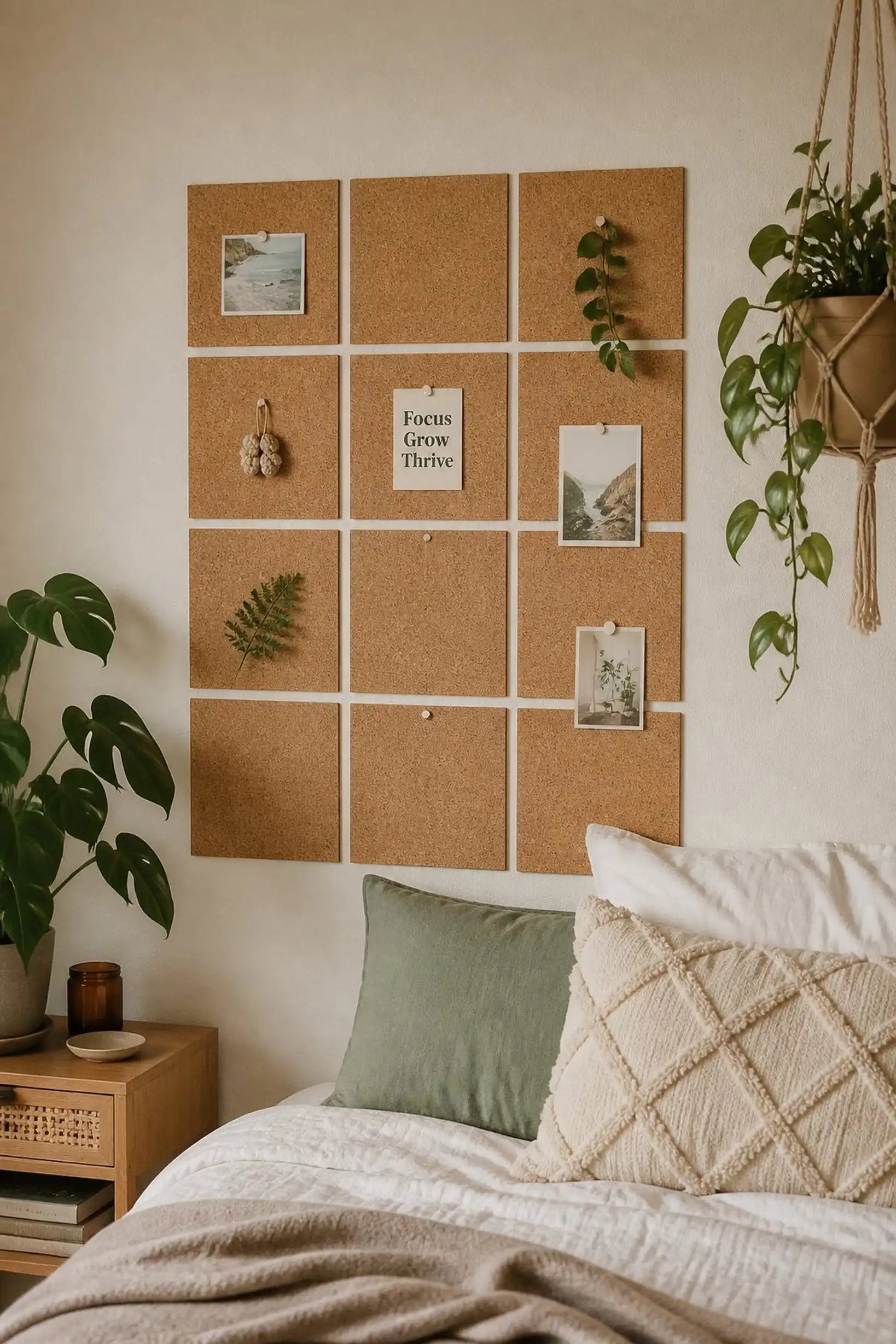 Decorate with lightweight cork panels