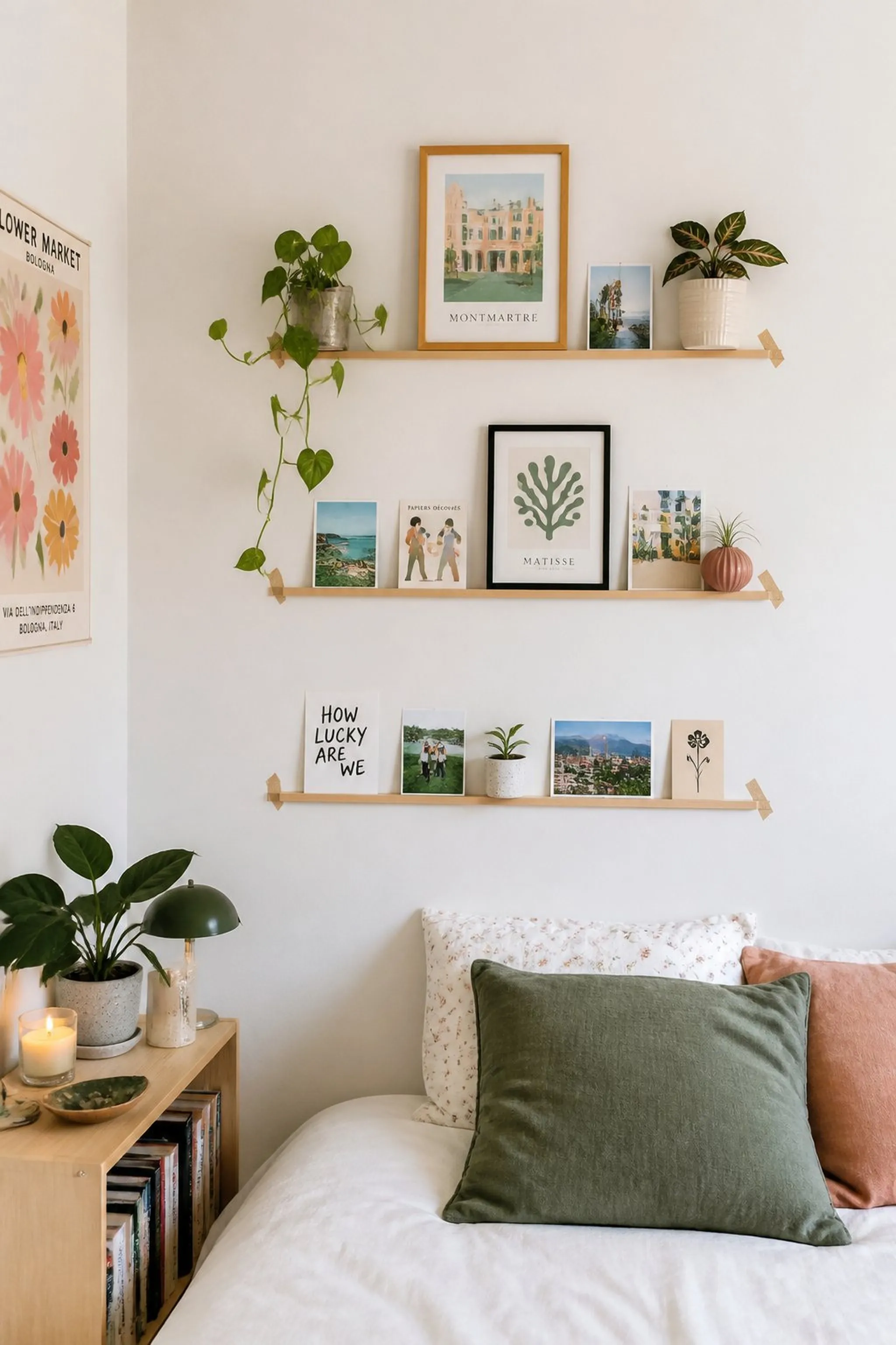 Decorate with washi tape photo ledges