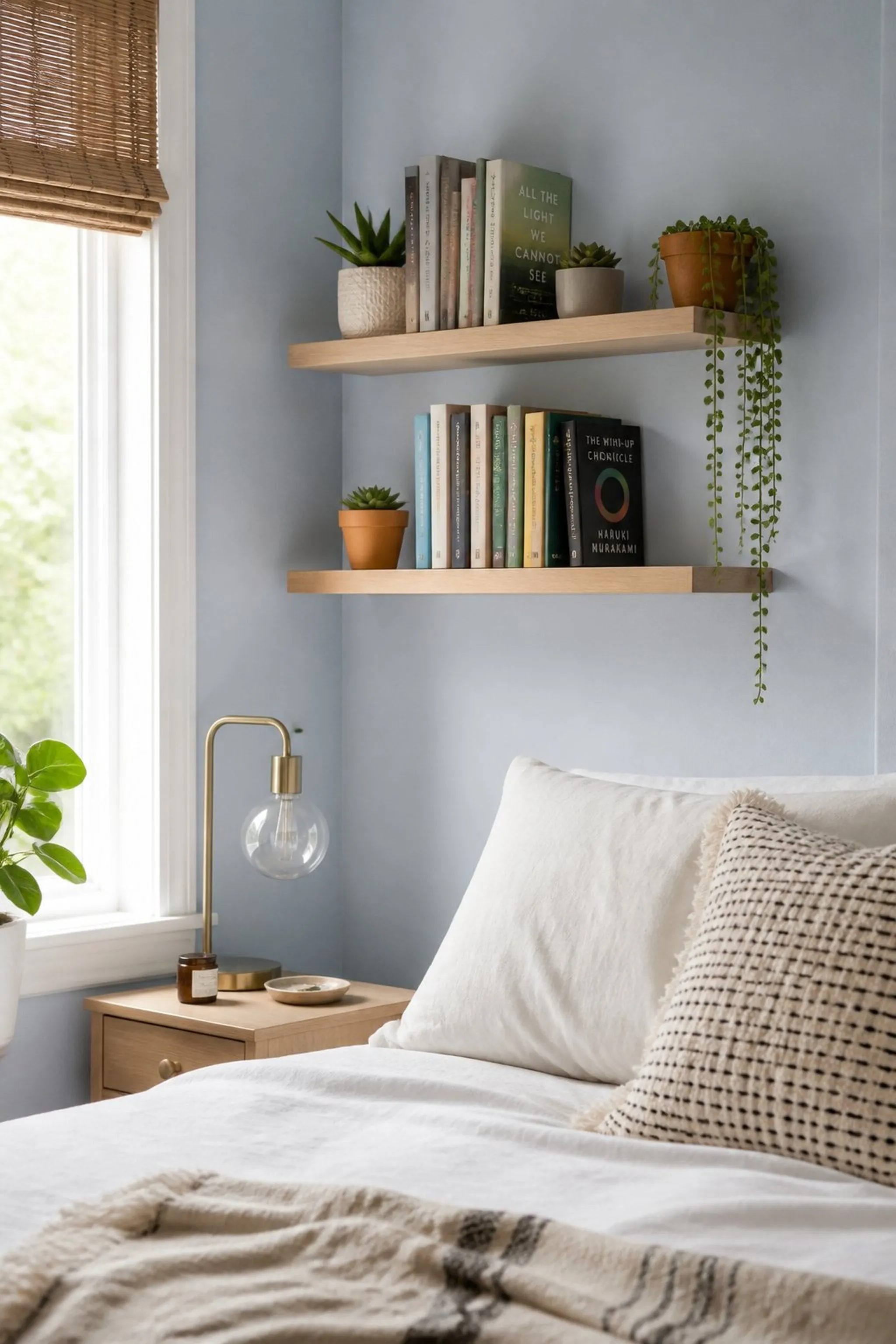 Floating shelves that snap on without holes