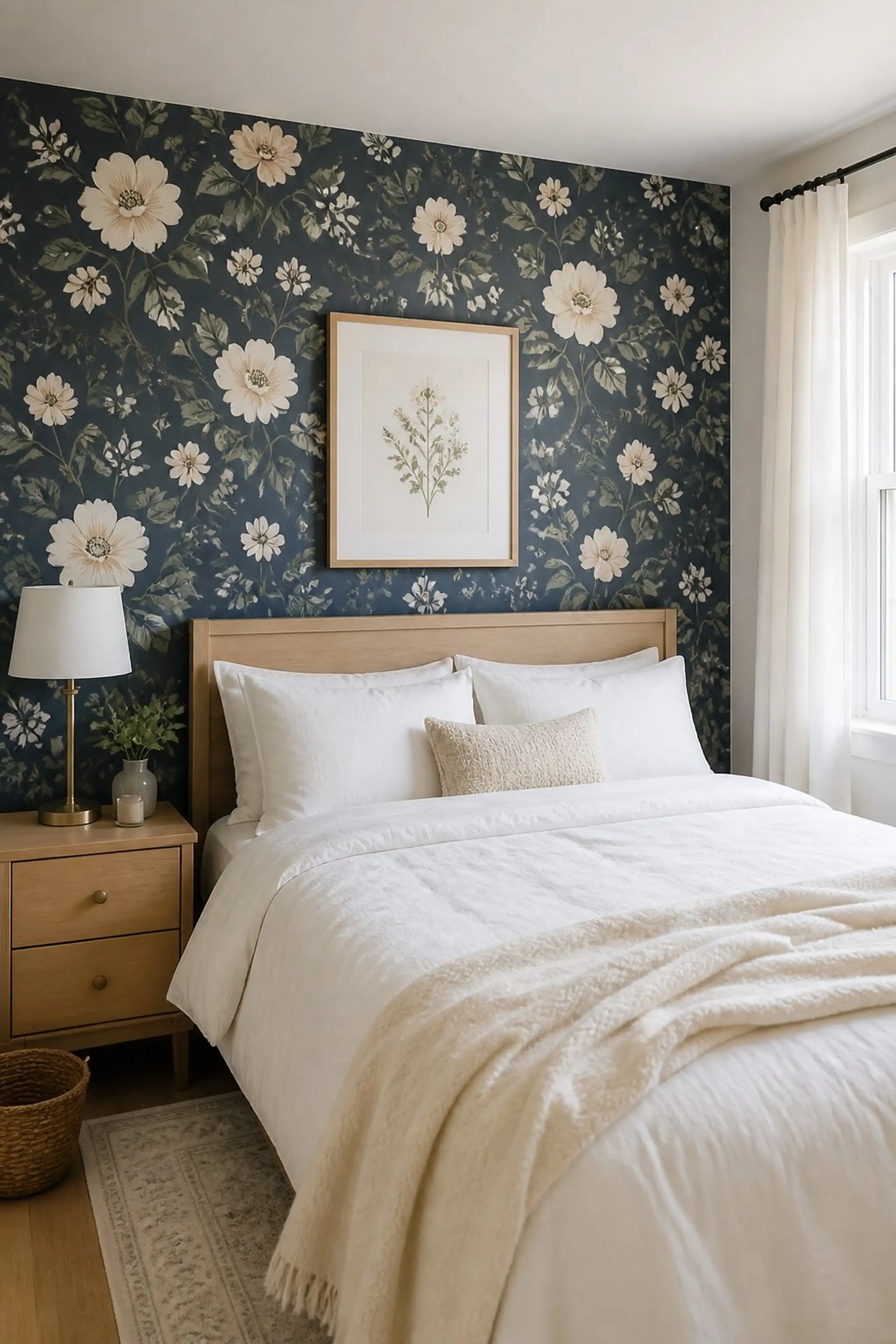 Peel-and-stick wallpaper for an accent wall