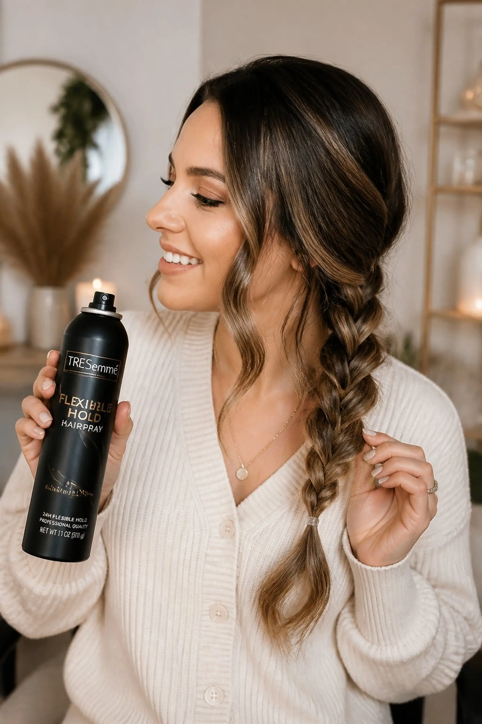 Side Braid With Soft Waves and Loose Ends