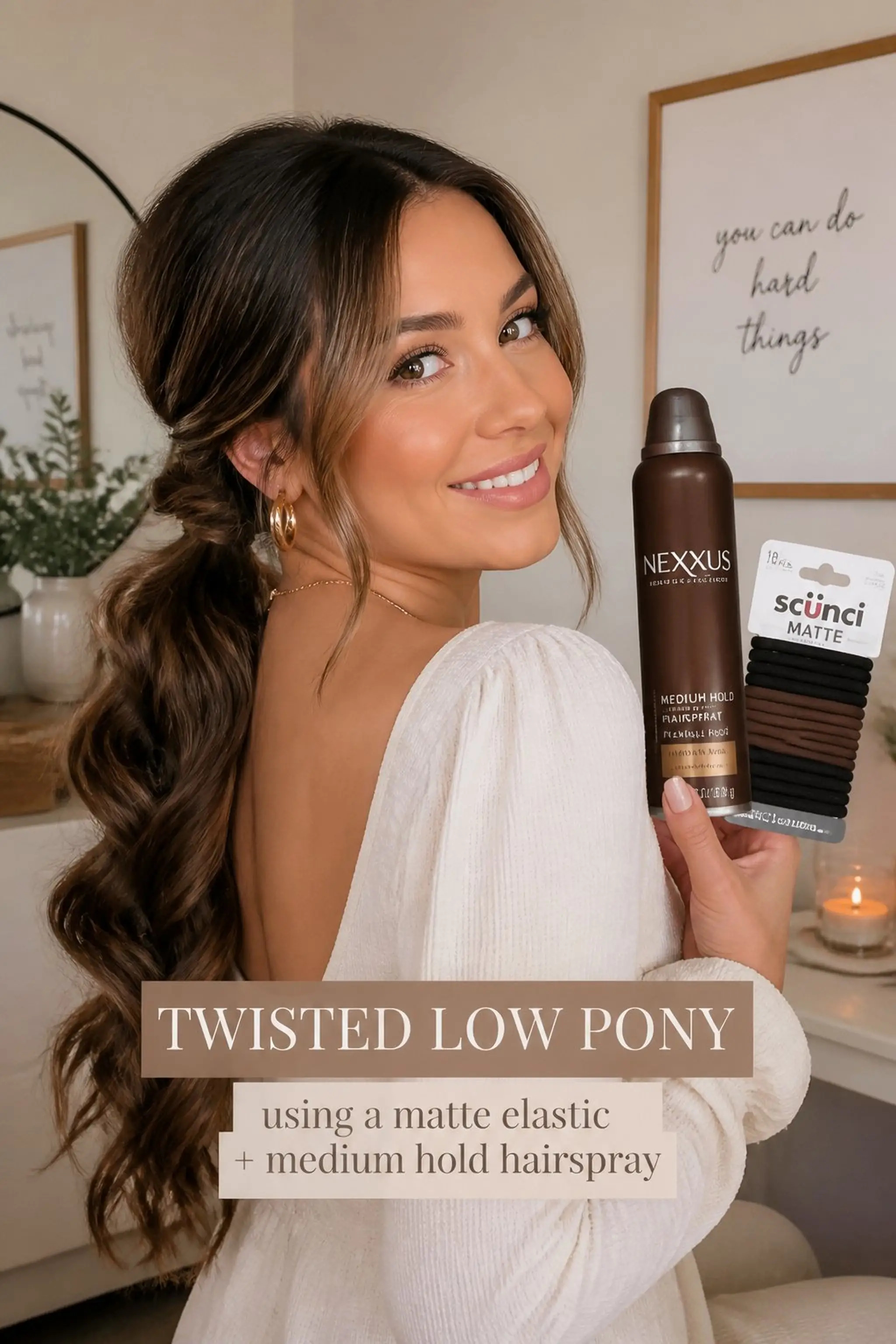 Twisted Low Pony With Soft Face-Framing Pieces