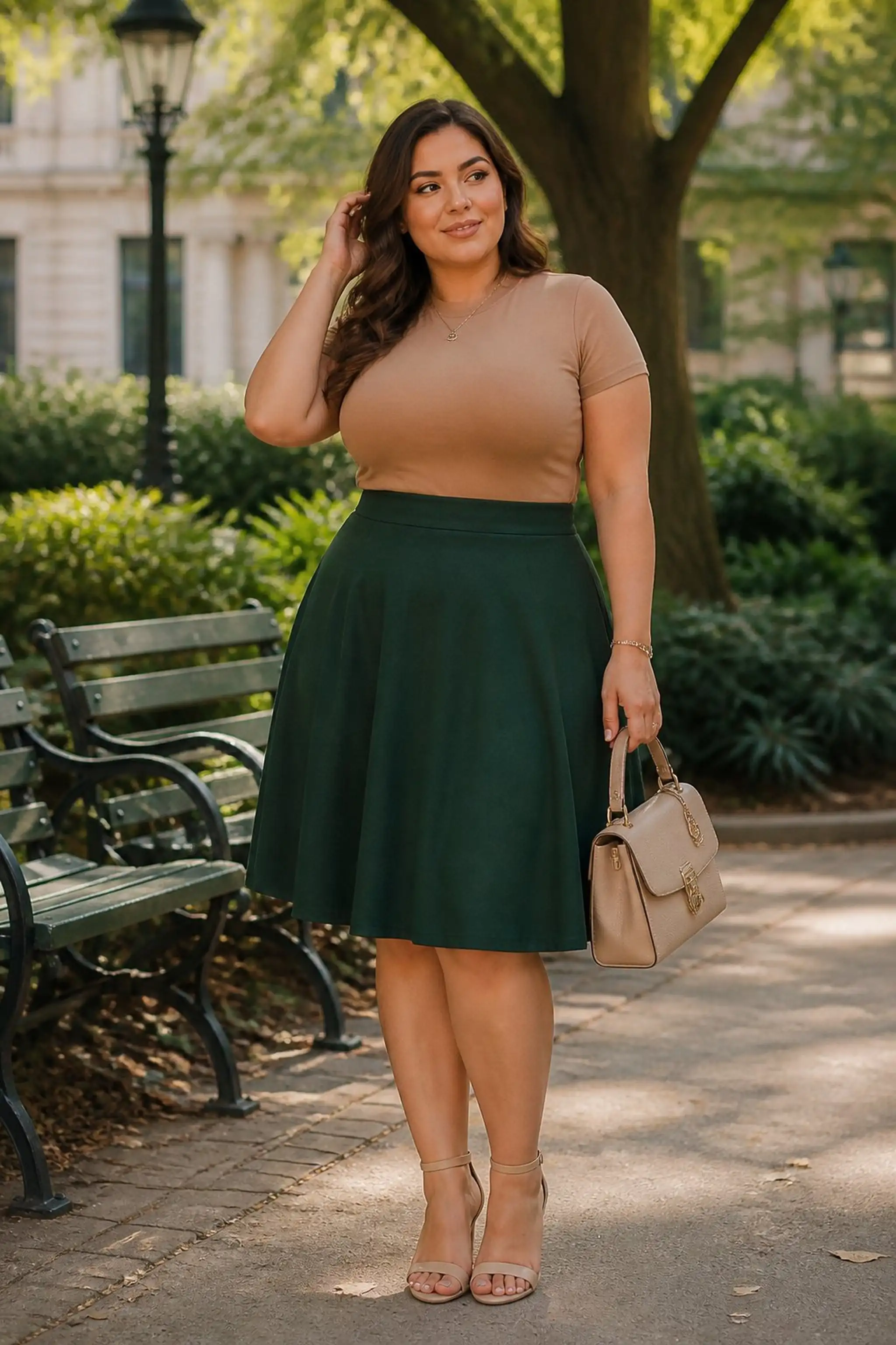 A-line skirts create balance with top half