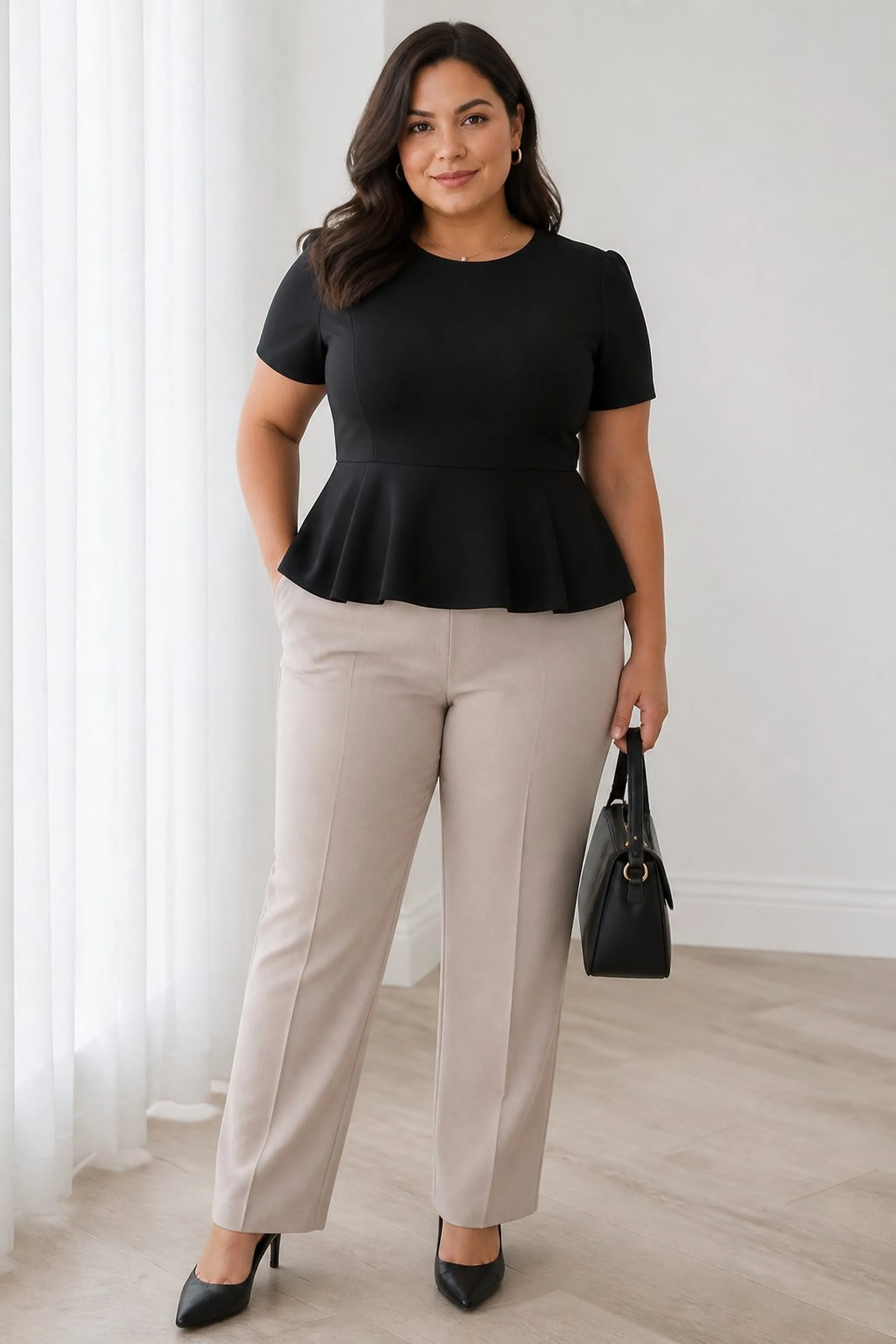 Peplum tops for waist definition and balance