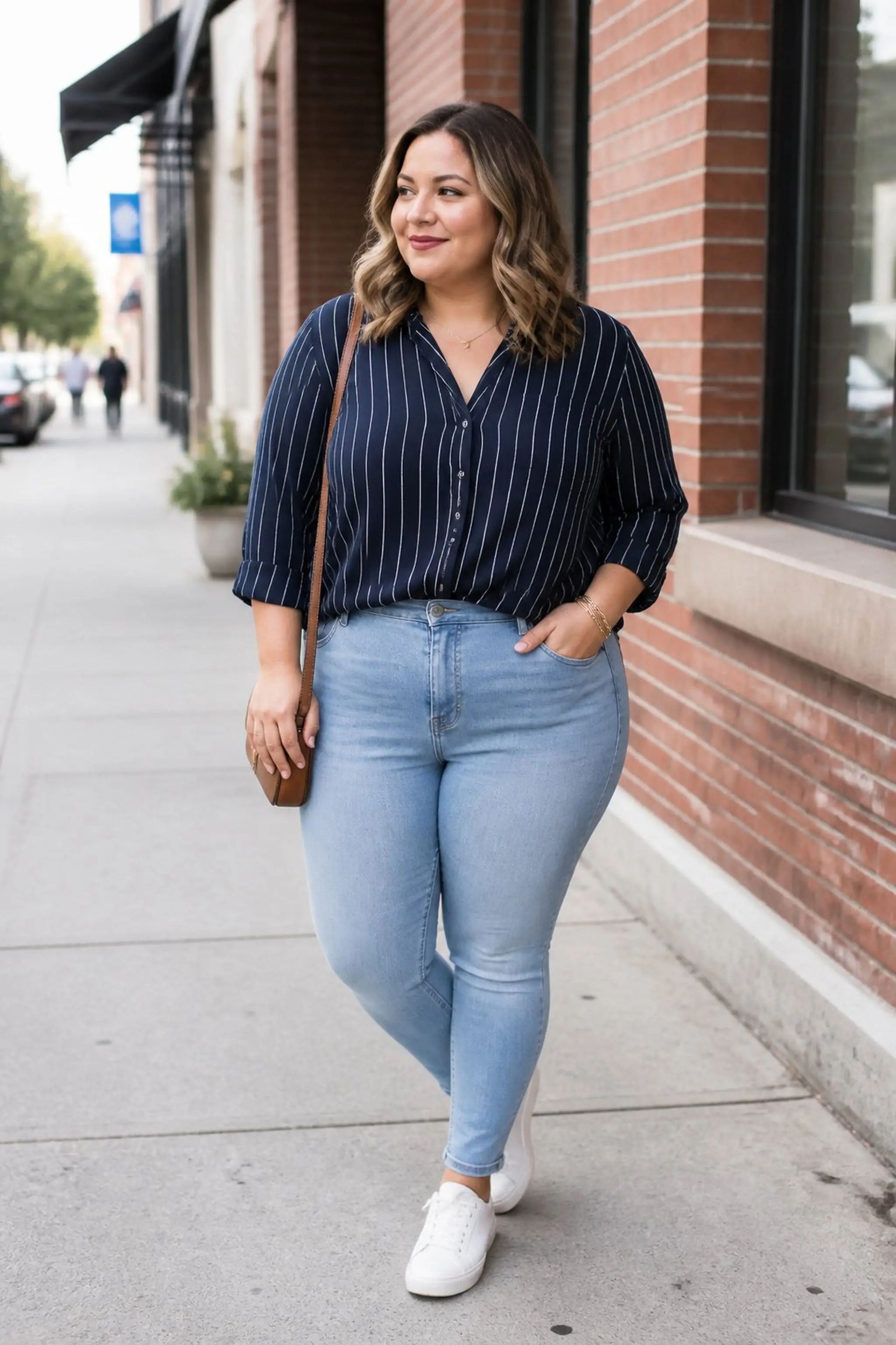 Vertical stripes slim and add height visually