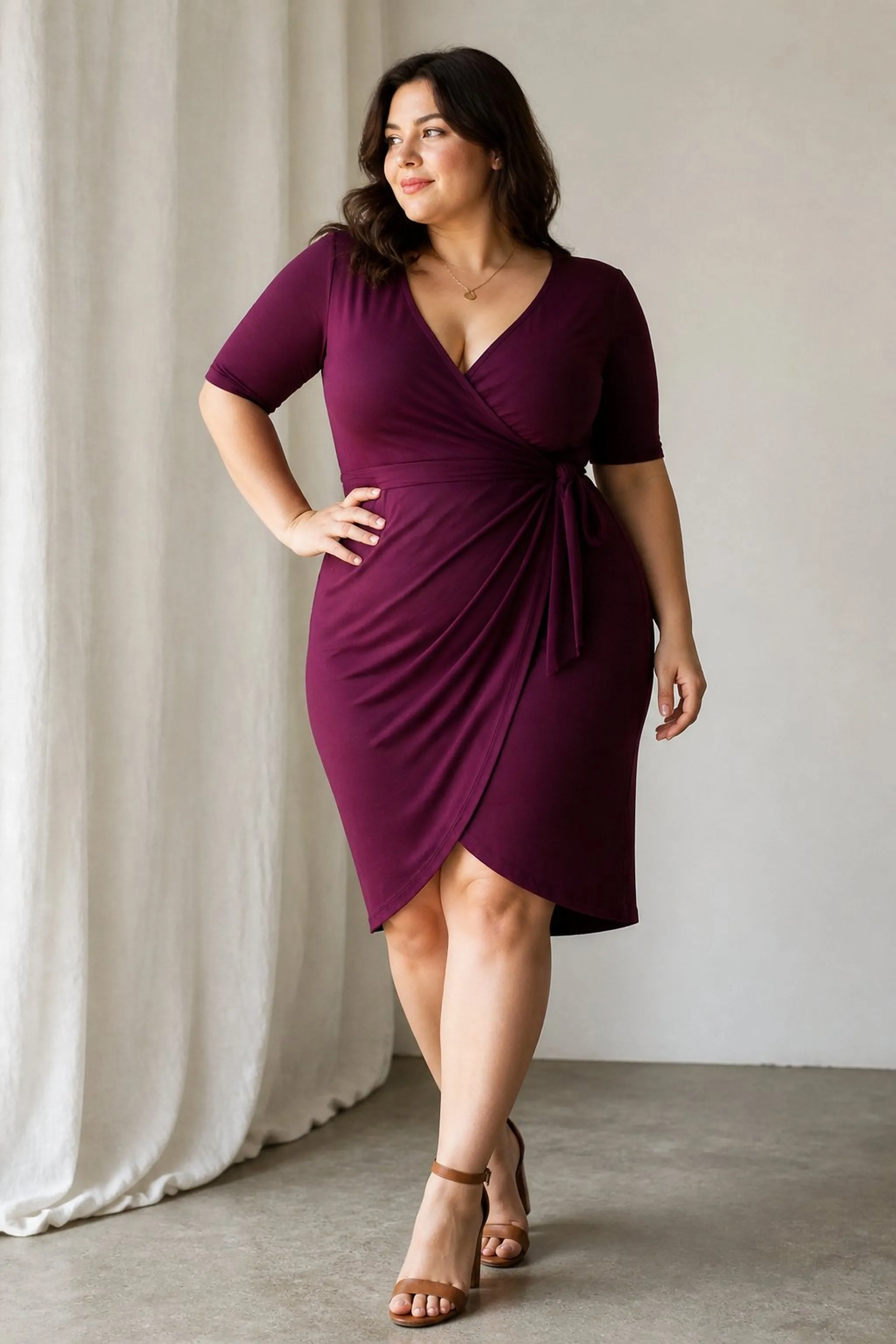 Wrap dresses that emphasize curves gracefully