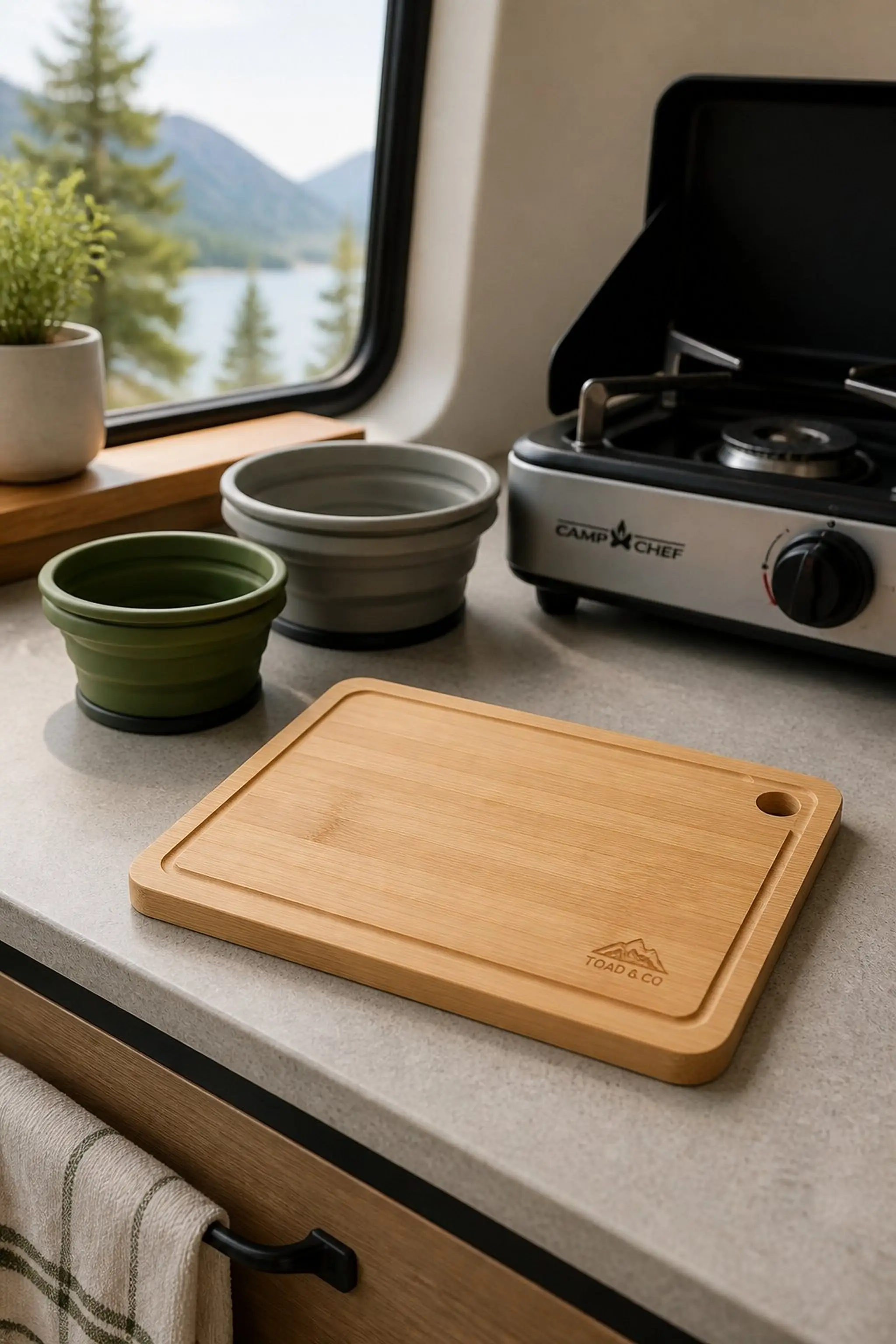 Mini bamboo cutting board for easy prep