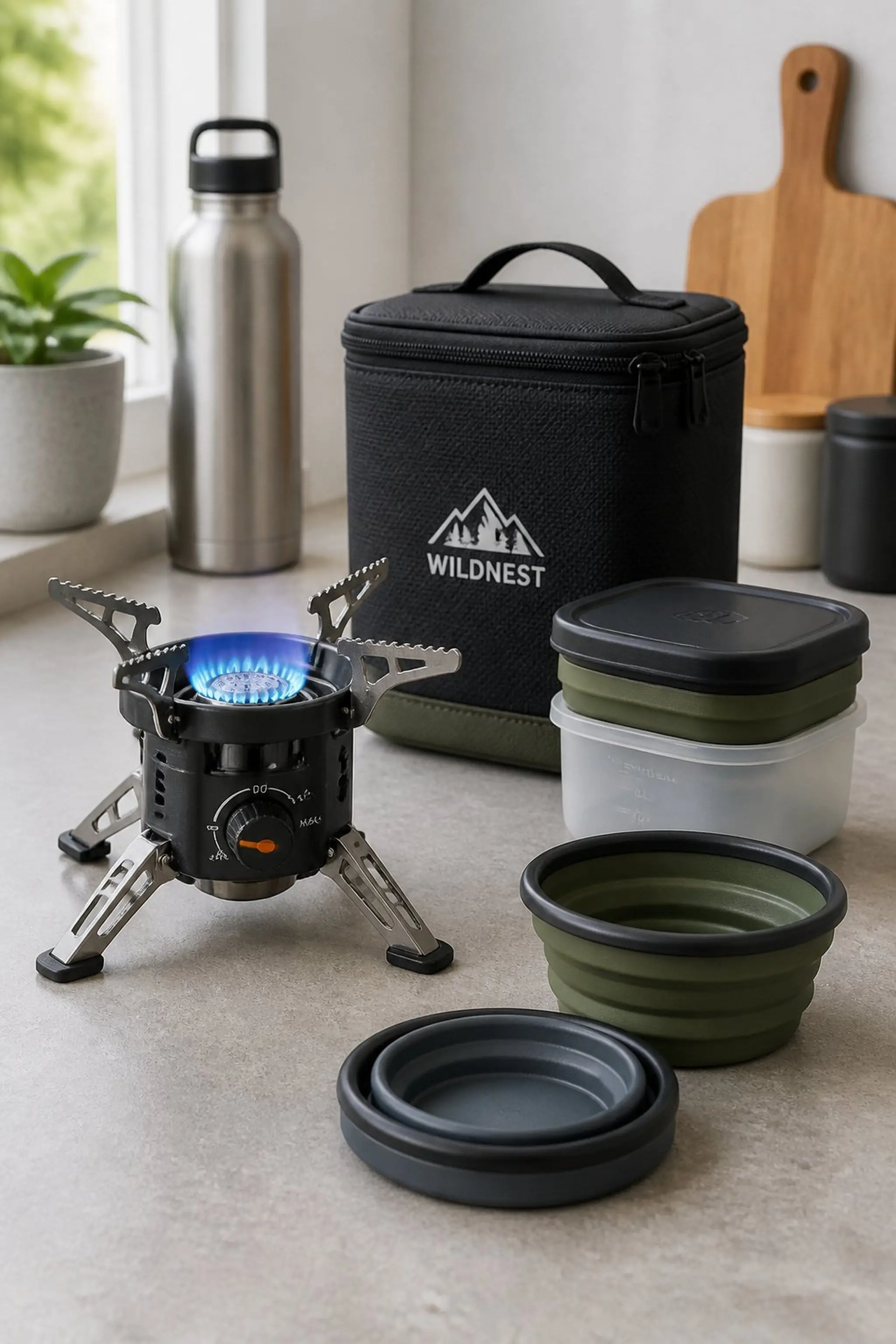 Portable camping stove for cooking flexibility