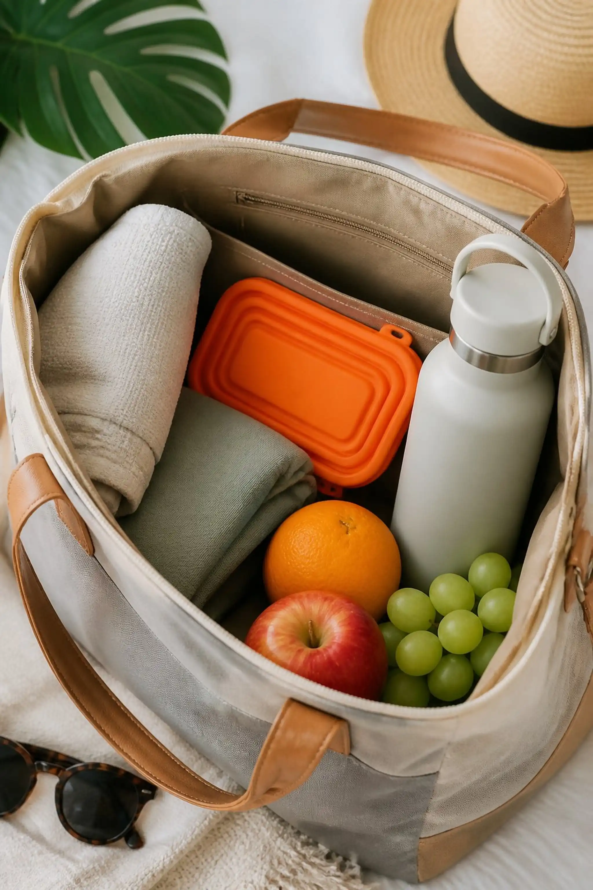 Collapsible containers save space after snacking