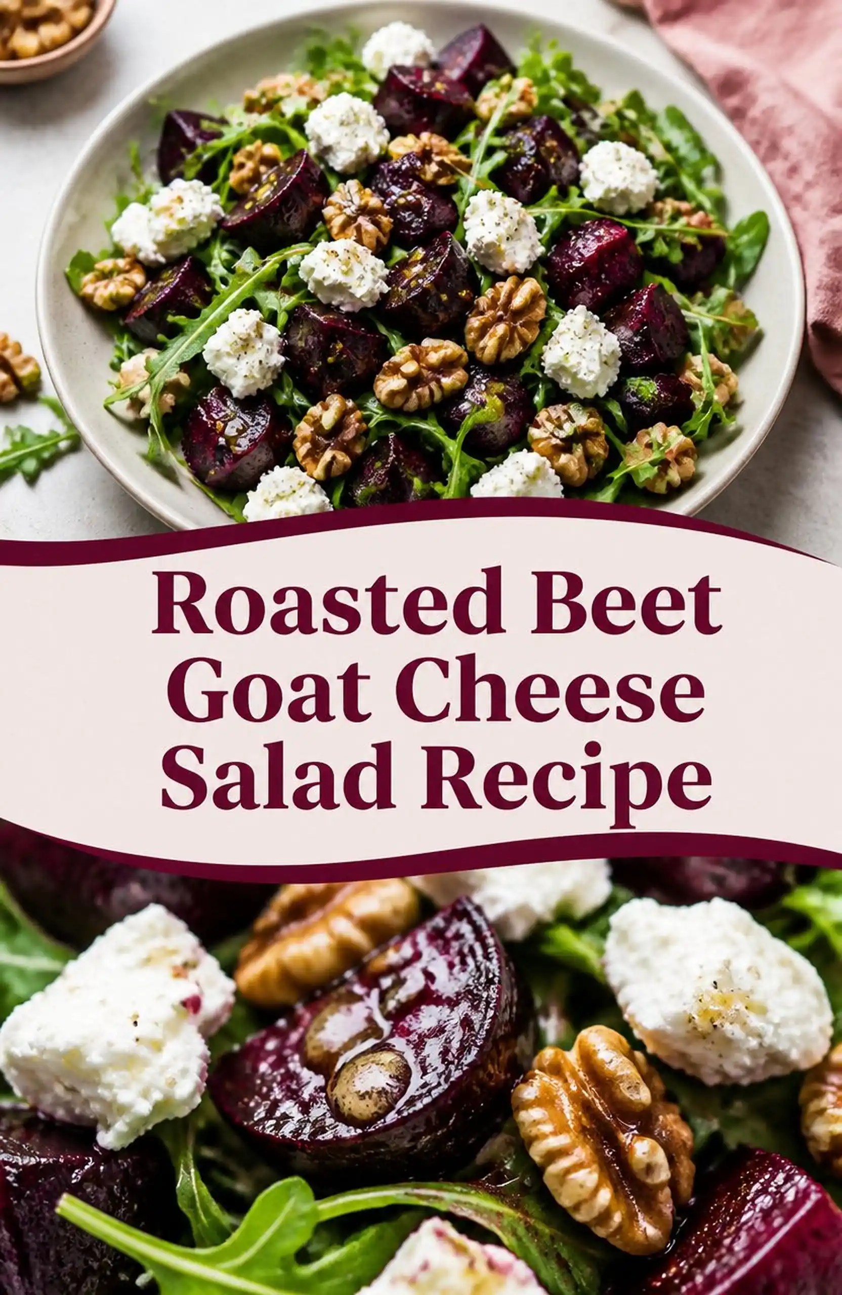 Roasted Beet Goat Cheese Salad Recipe - save this recipe pin for later