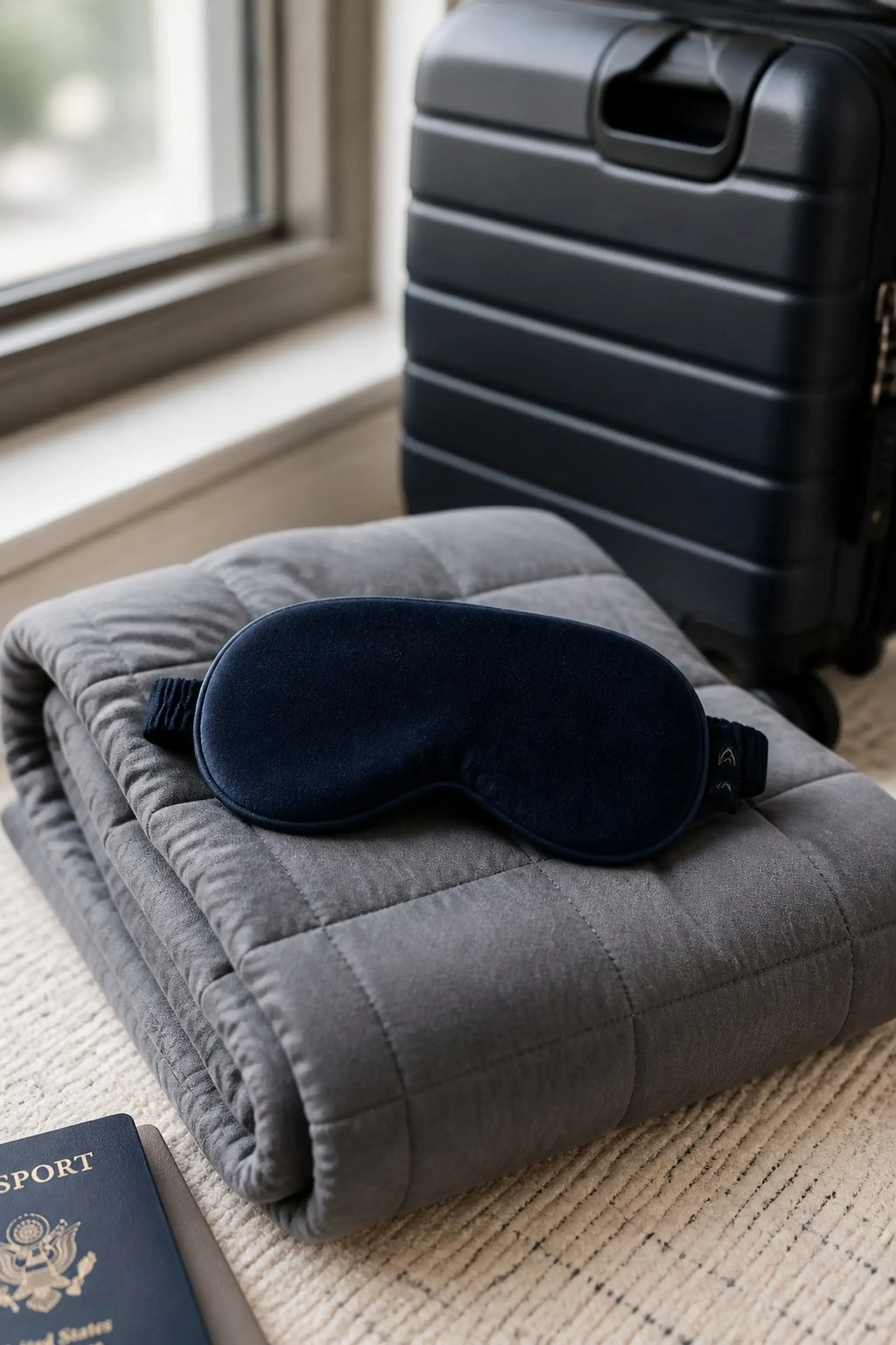 Light-blocking sleep mask with soft velvet lining
