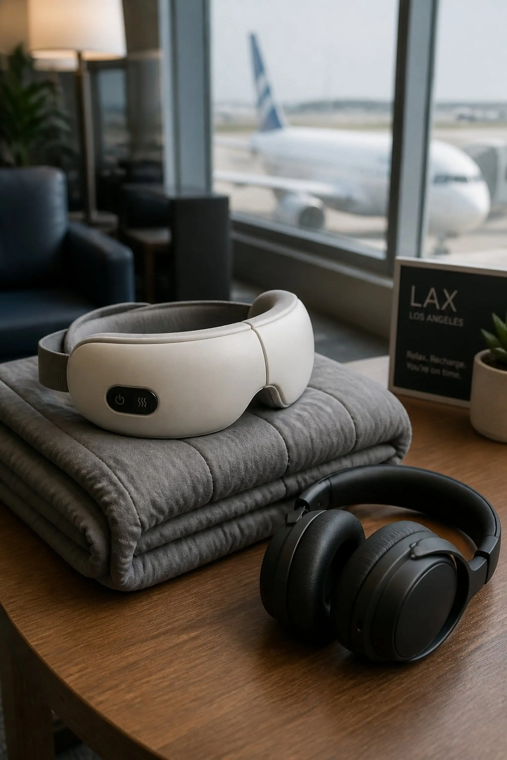 Portable eye massager for quick tension relief