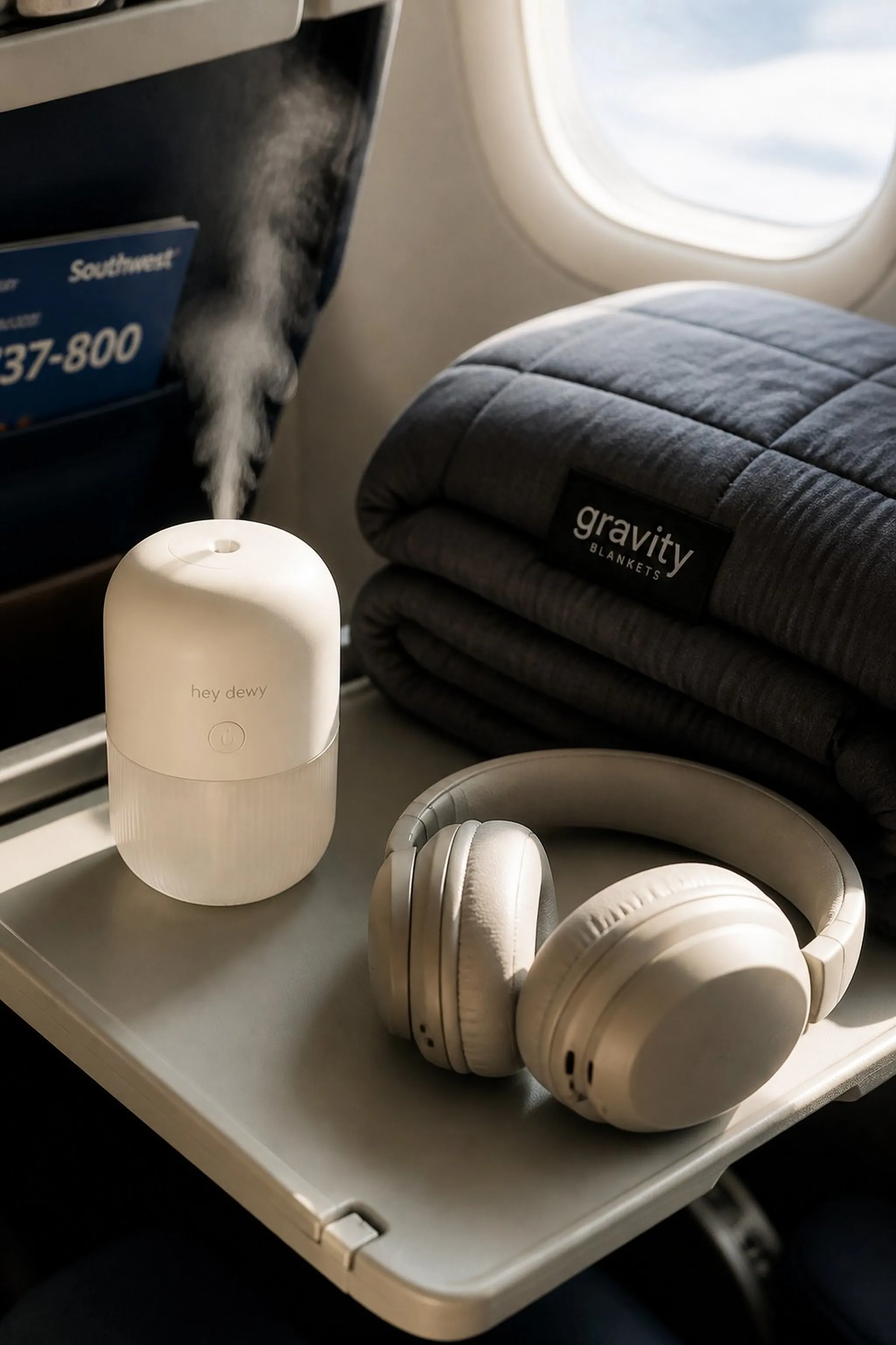 Portable humidifier for dry plane environments