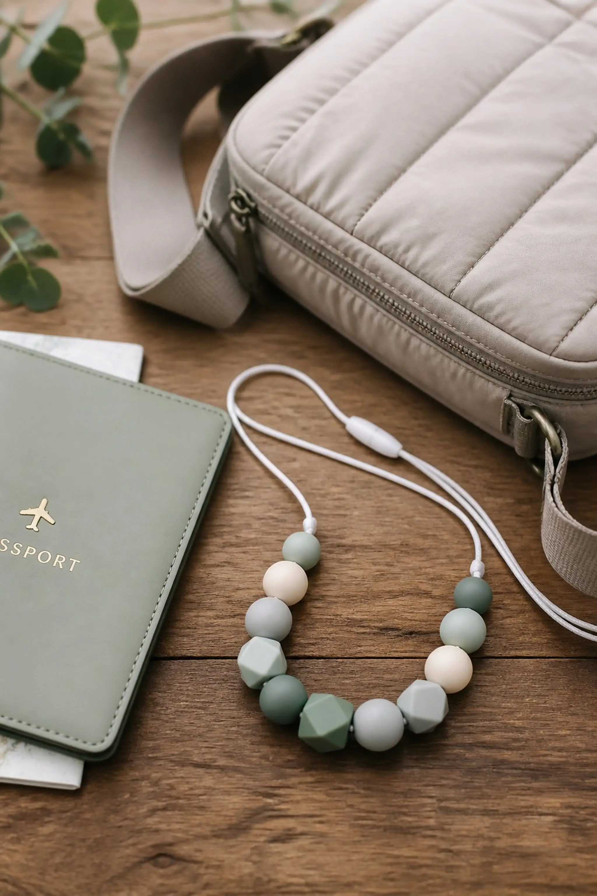 Sensory chew necklace for discreet oral input