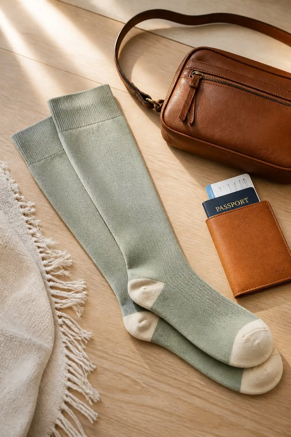 Soft sensory compression socks for calm legs