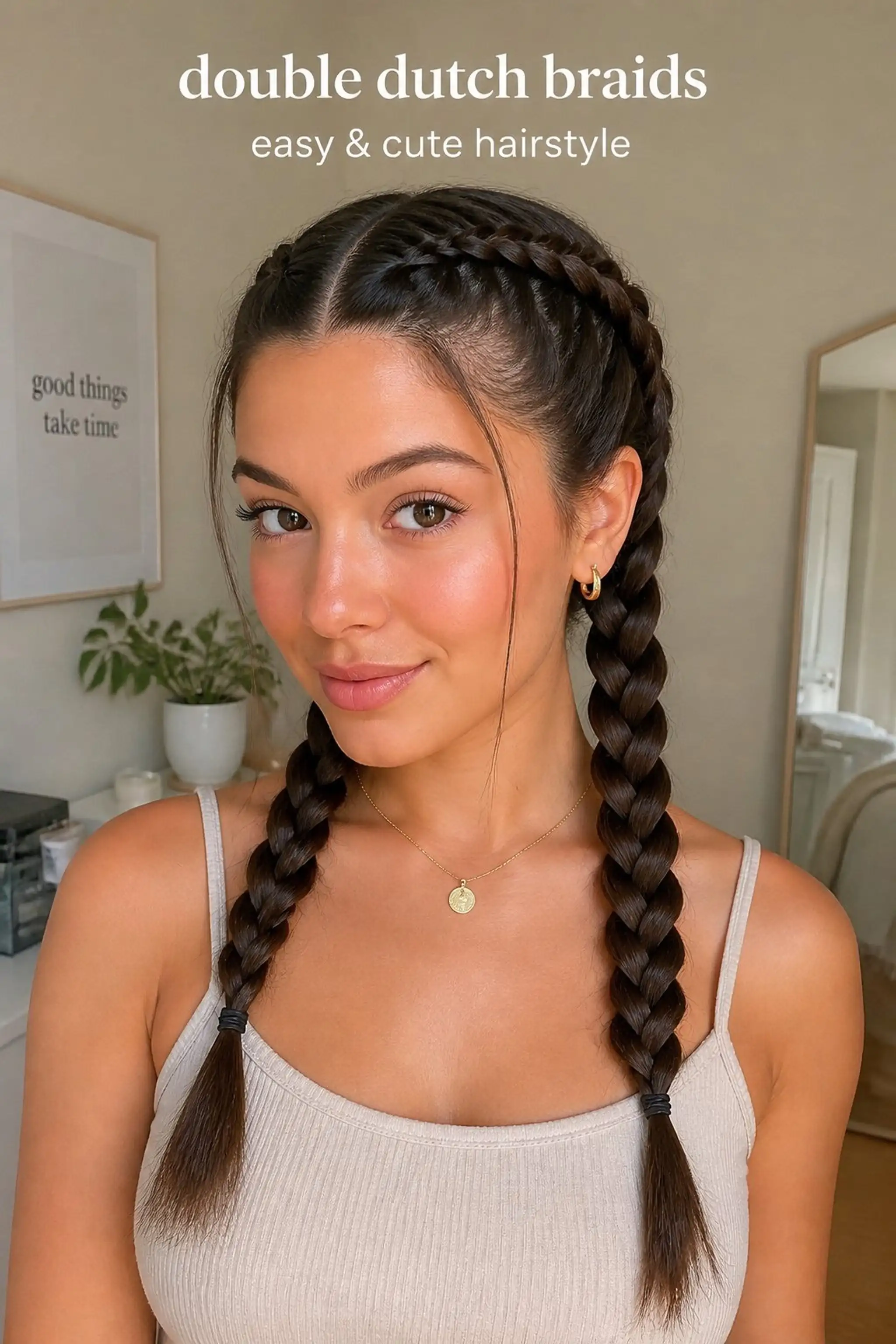 Double Dutch Braids Shield Hair Entirely