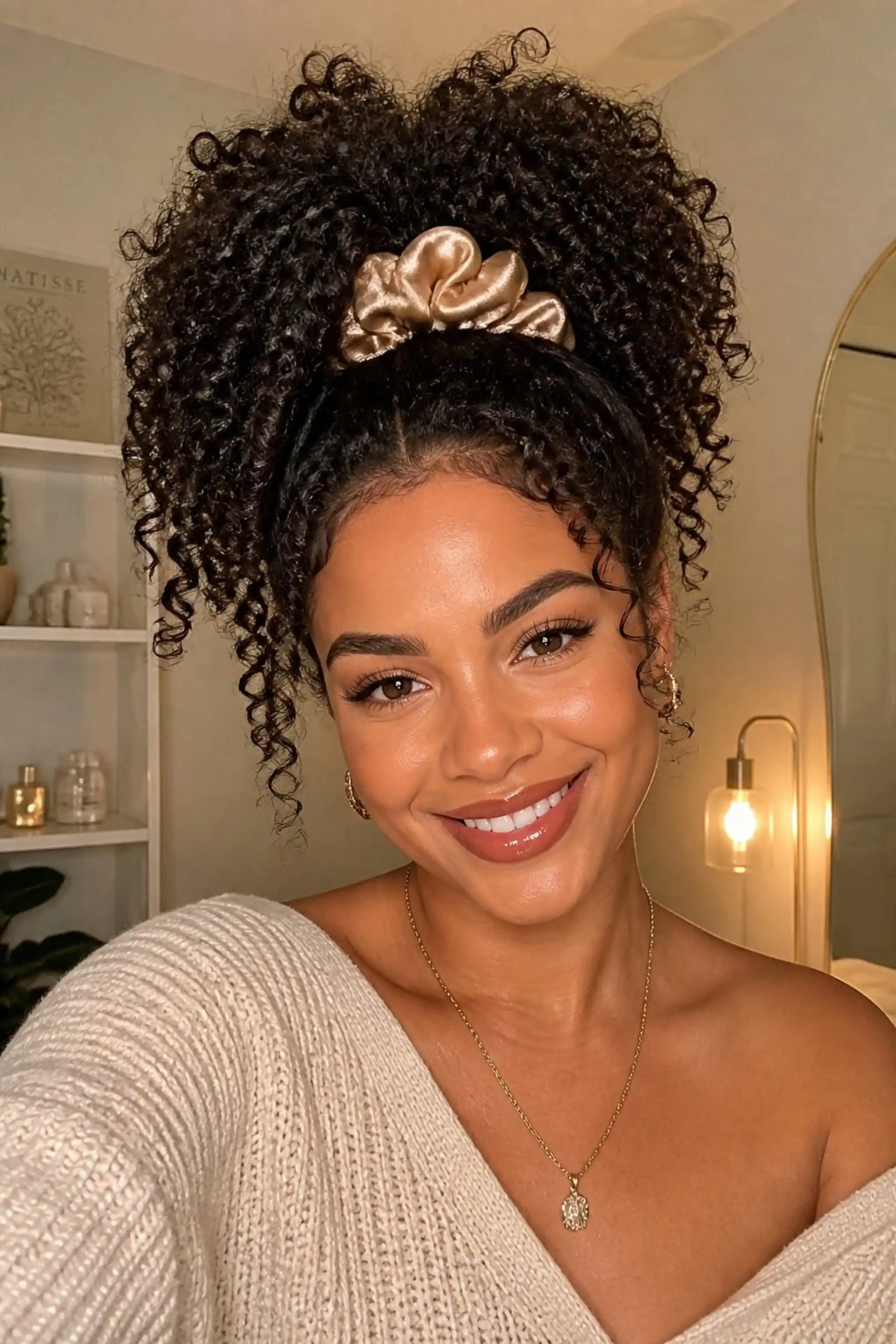 Pineapple Method Preserves Curly Hair Bounce