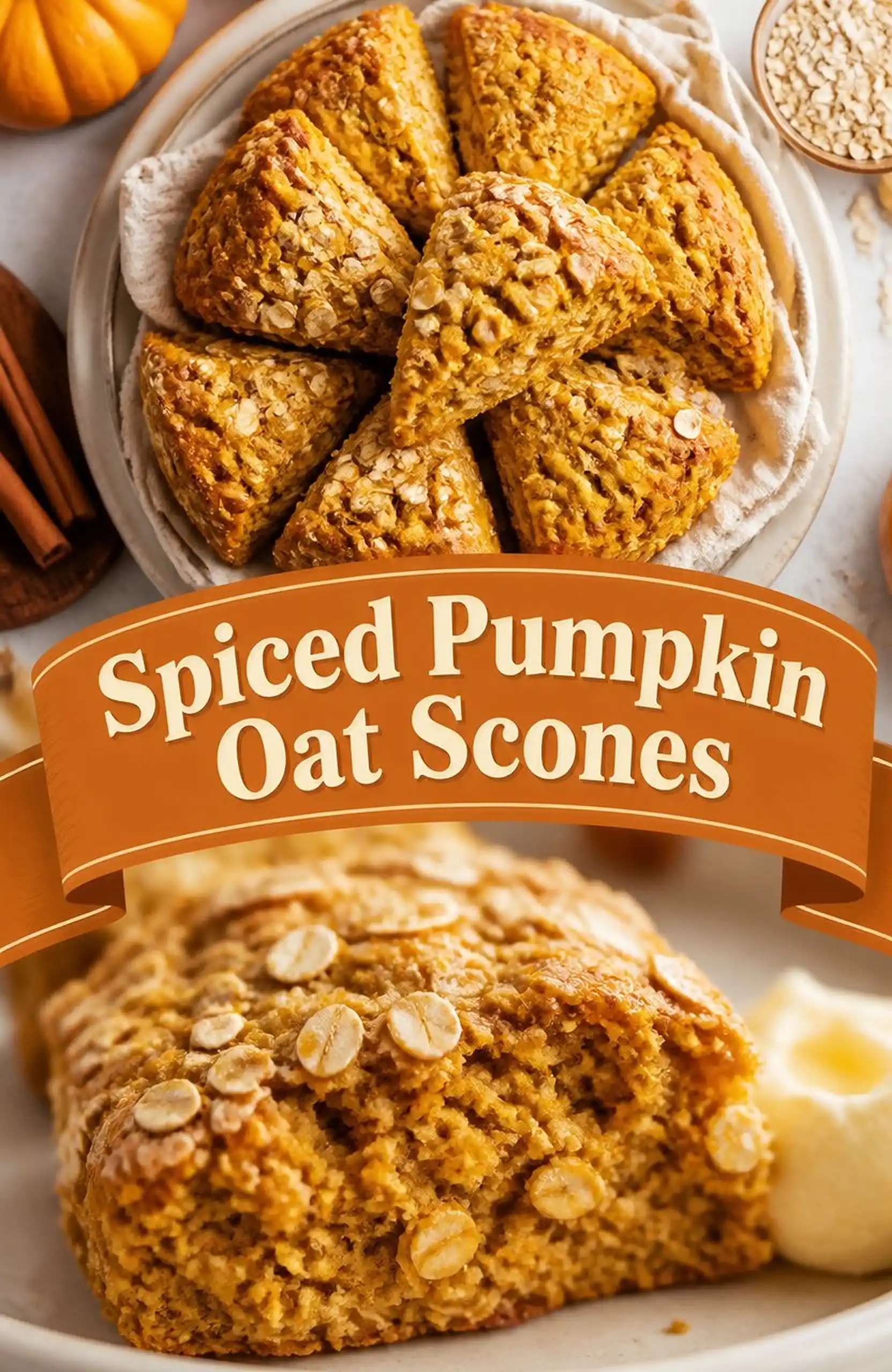 Spiced Pumpkin Oat Scones