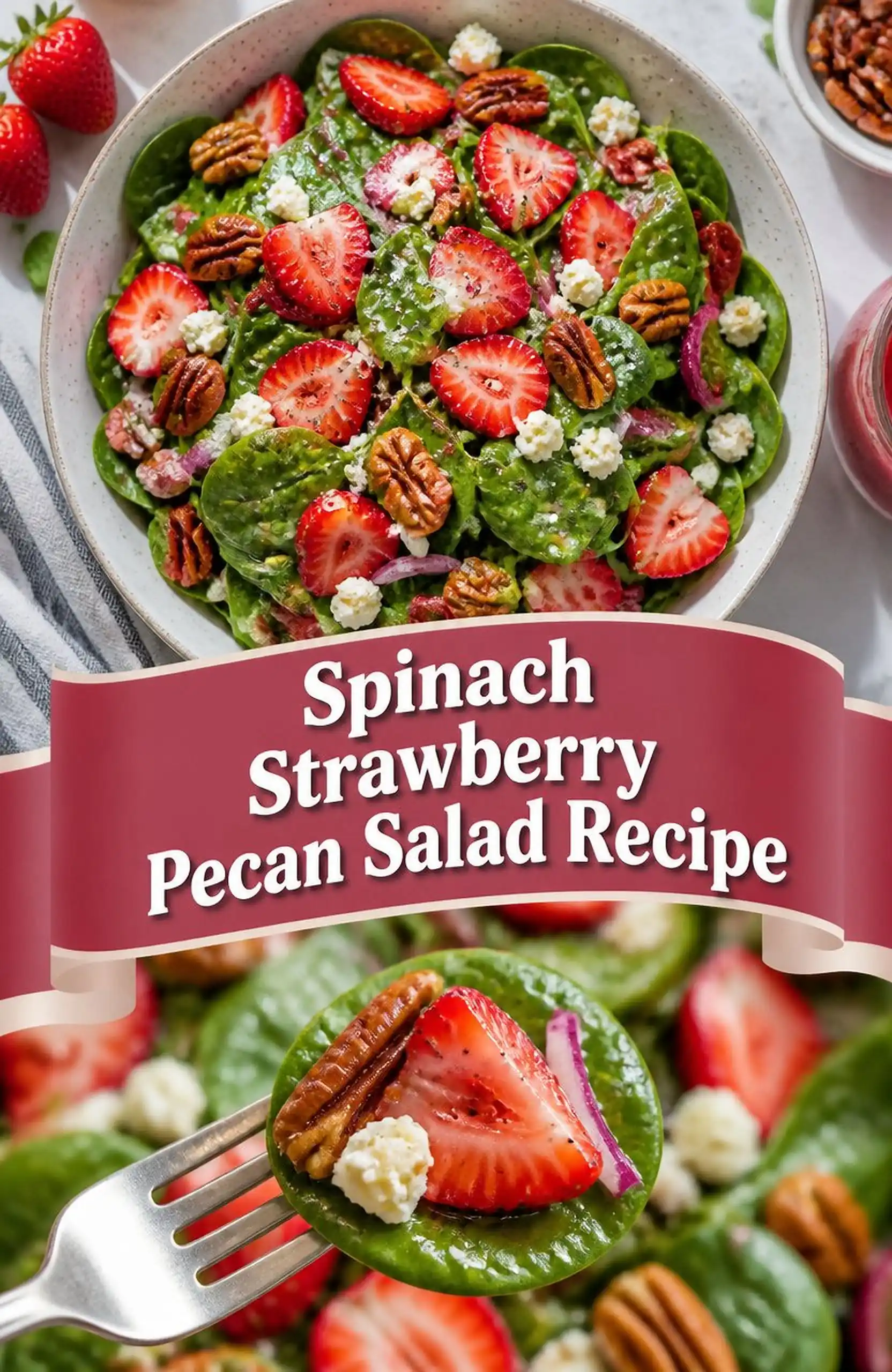 Spinach Strawberry Pecan Salad Recipe