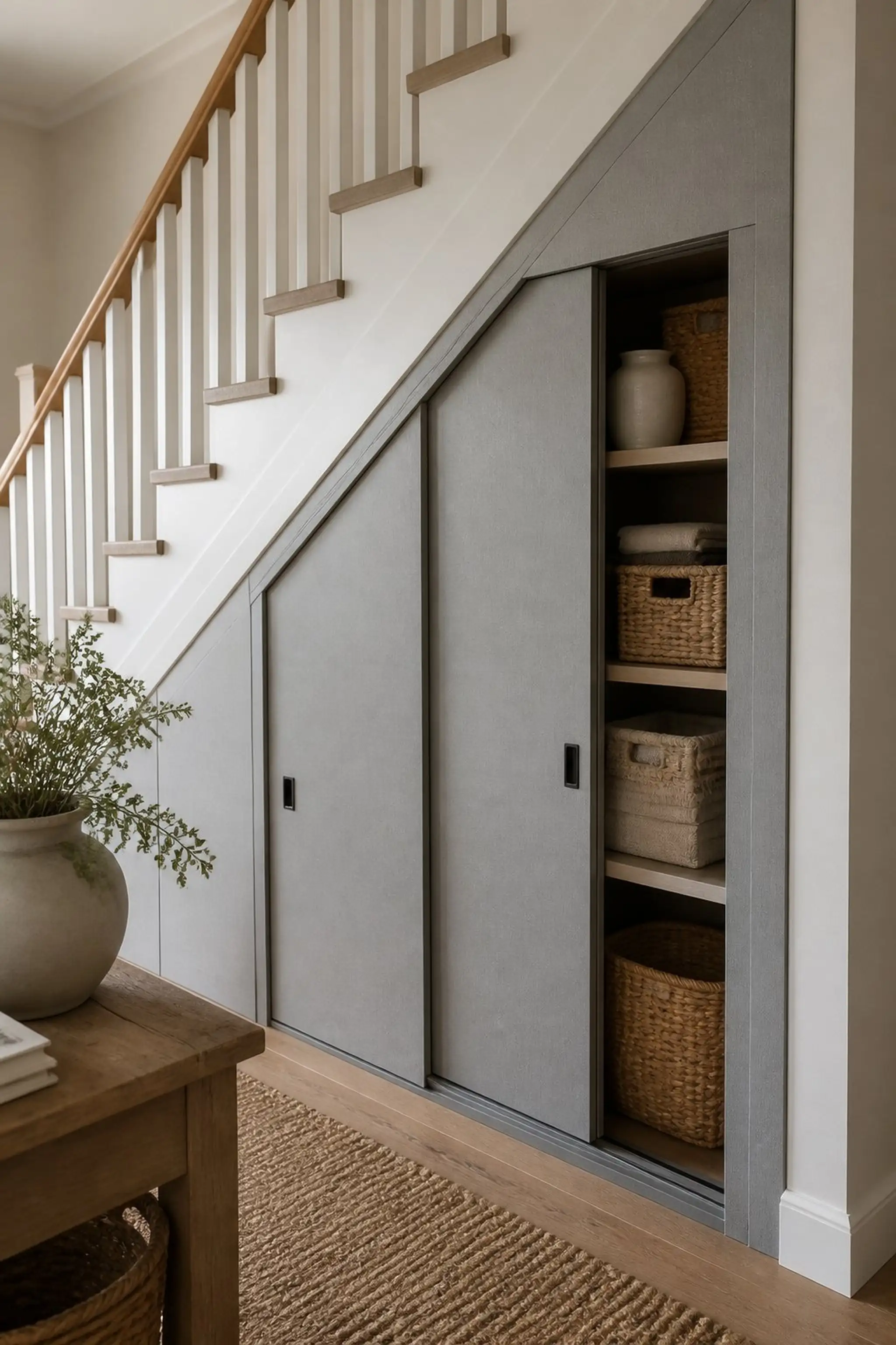 Compact Closet with Sliding Doors Saves Space