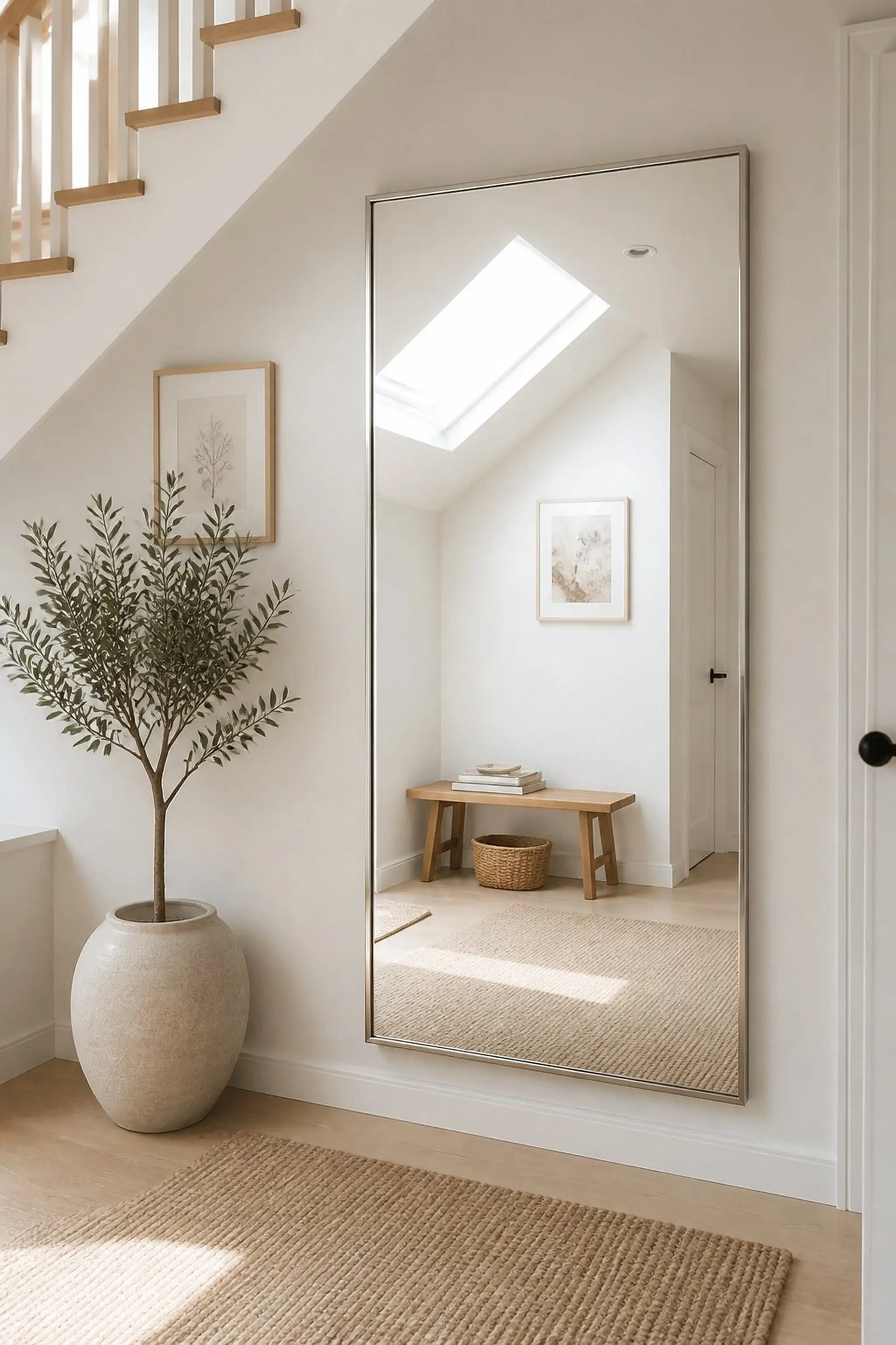 Mirrored Panel Adds Depth in Tight Areas