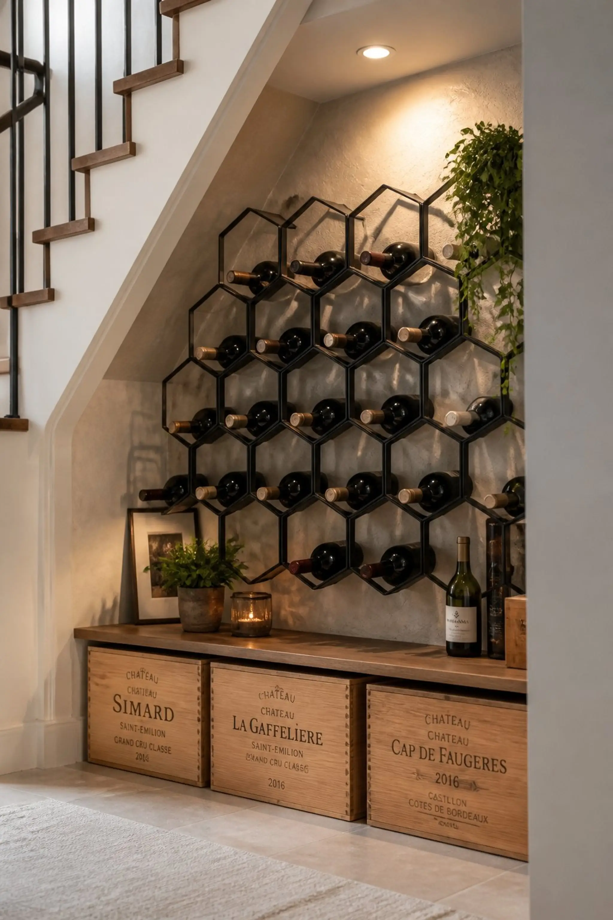 Open Wine Rack as a Stylish Divider