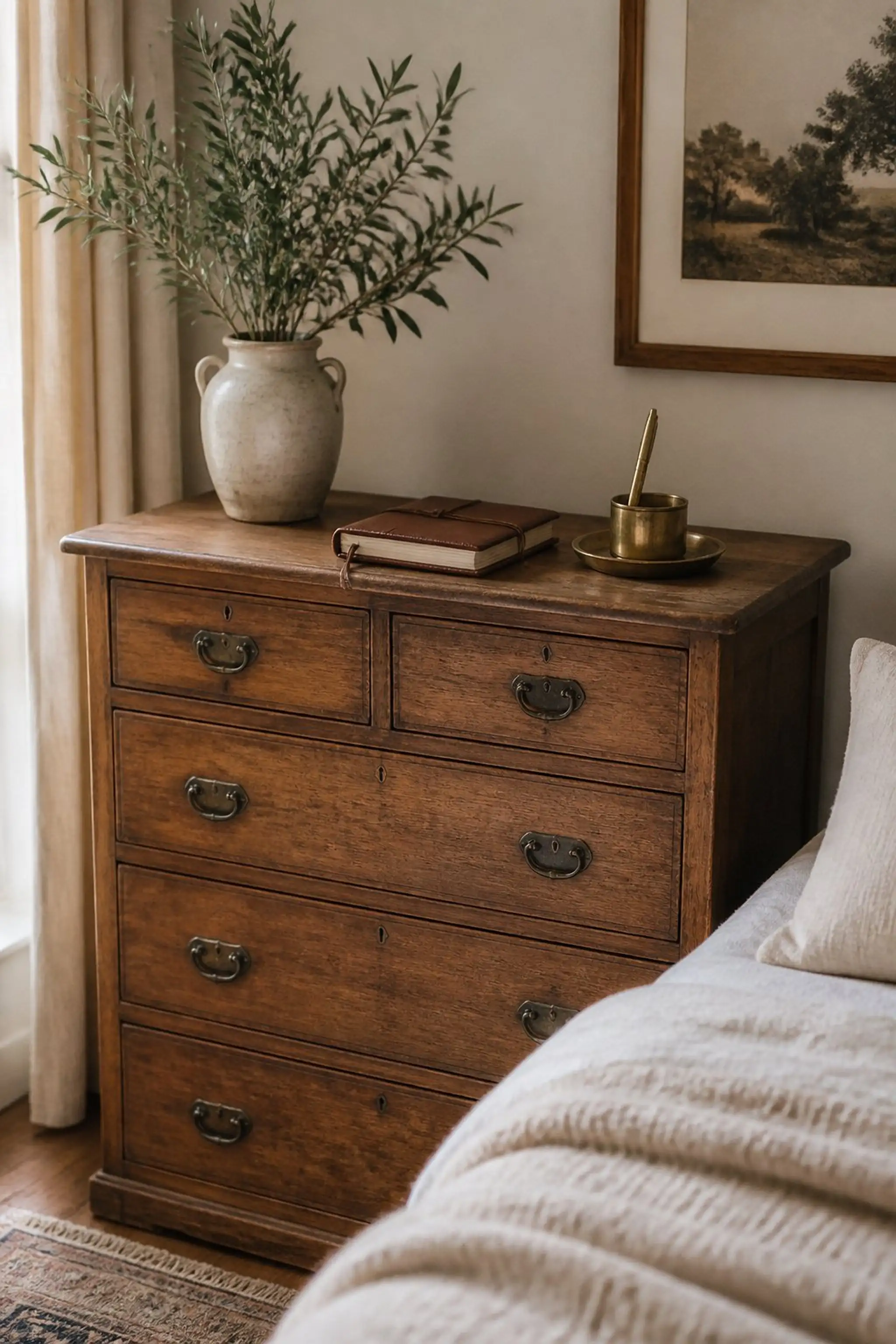 Incorporate a leather-bound journal for vintage charm