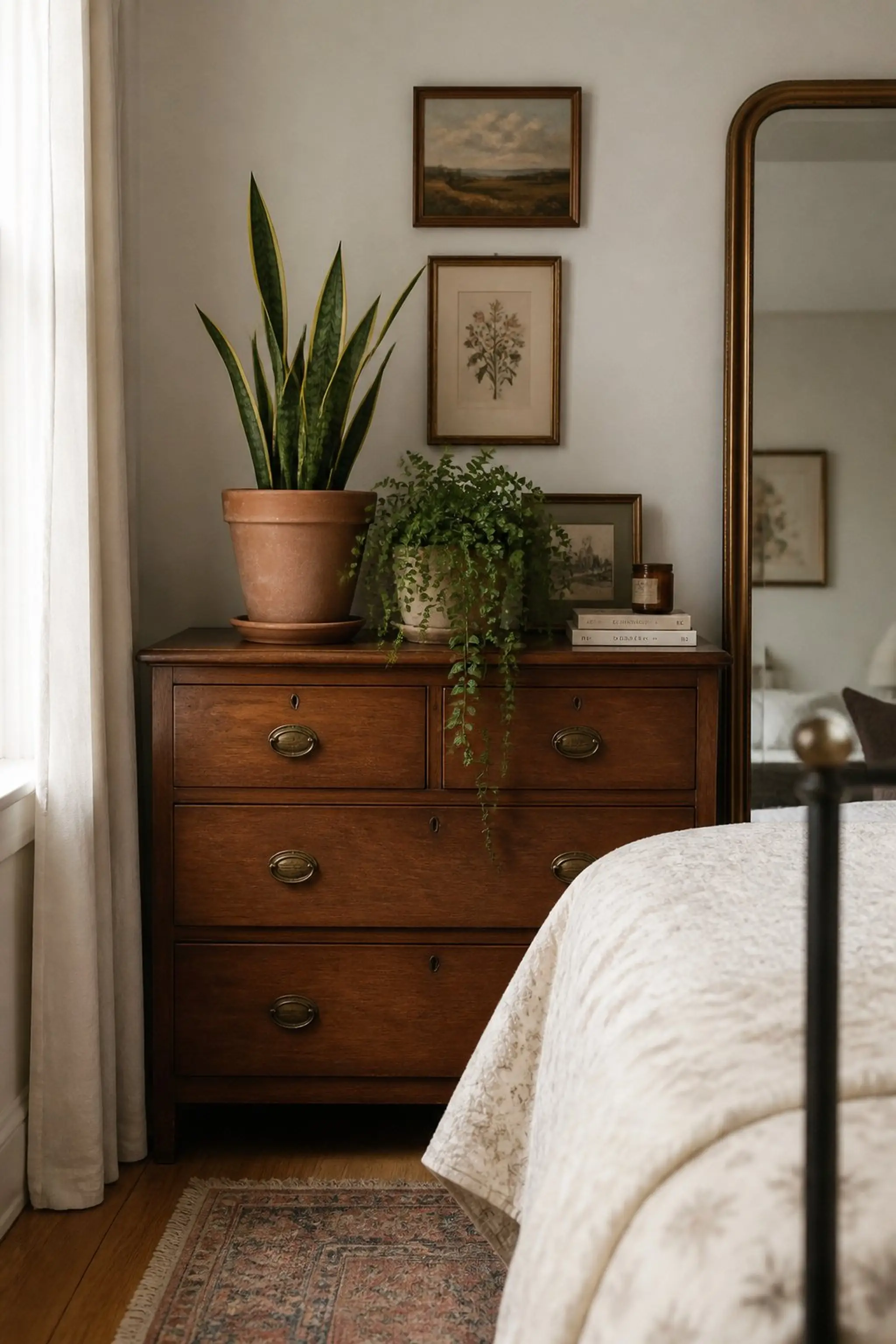 Incorporate natural elements with plants and wood