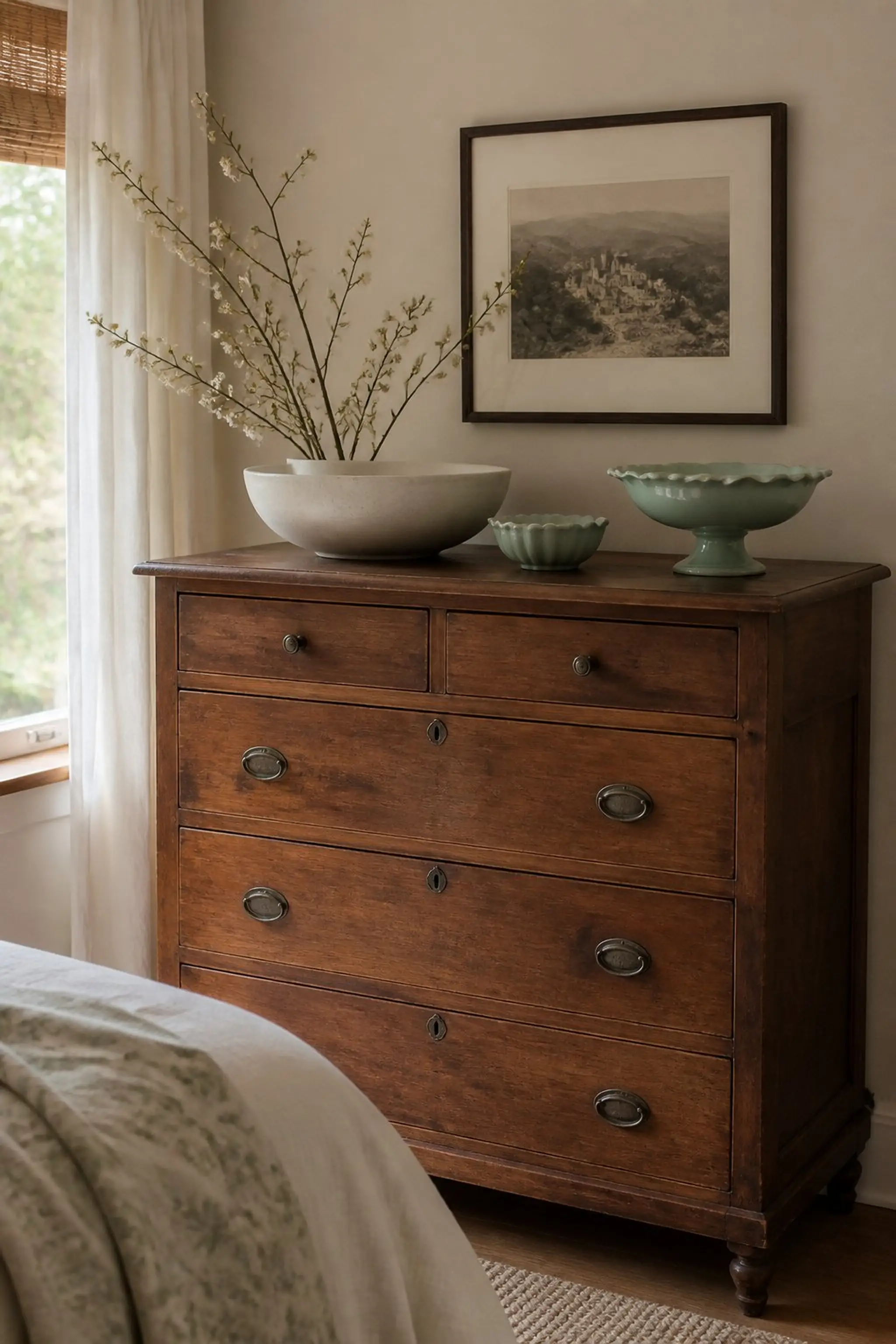 Pair with ceramic decorative bowls for layered shapes