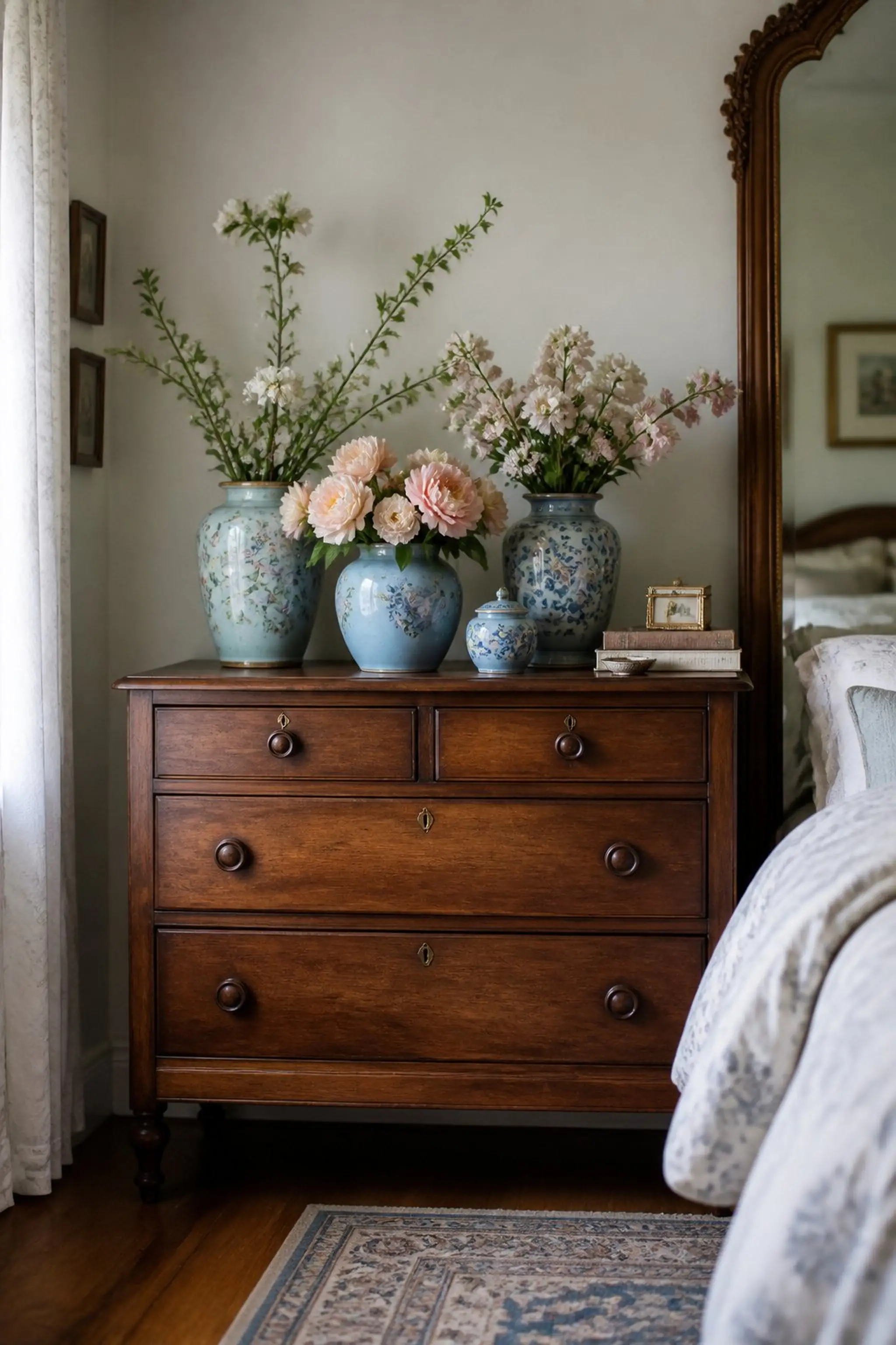 Show off heirloom ceramics for subtle elegance