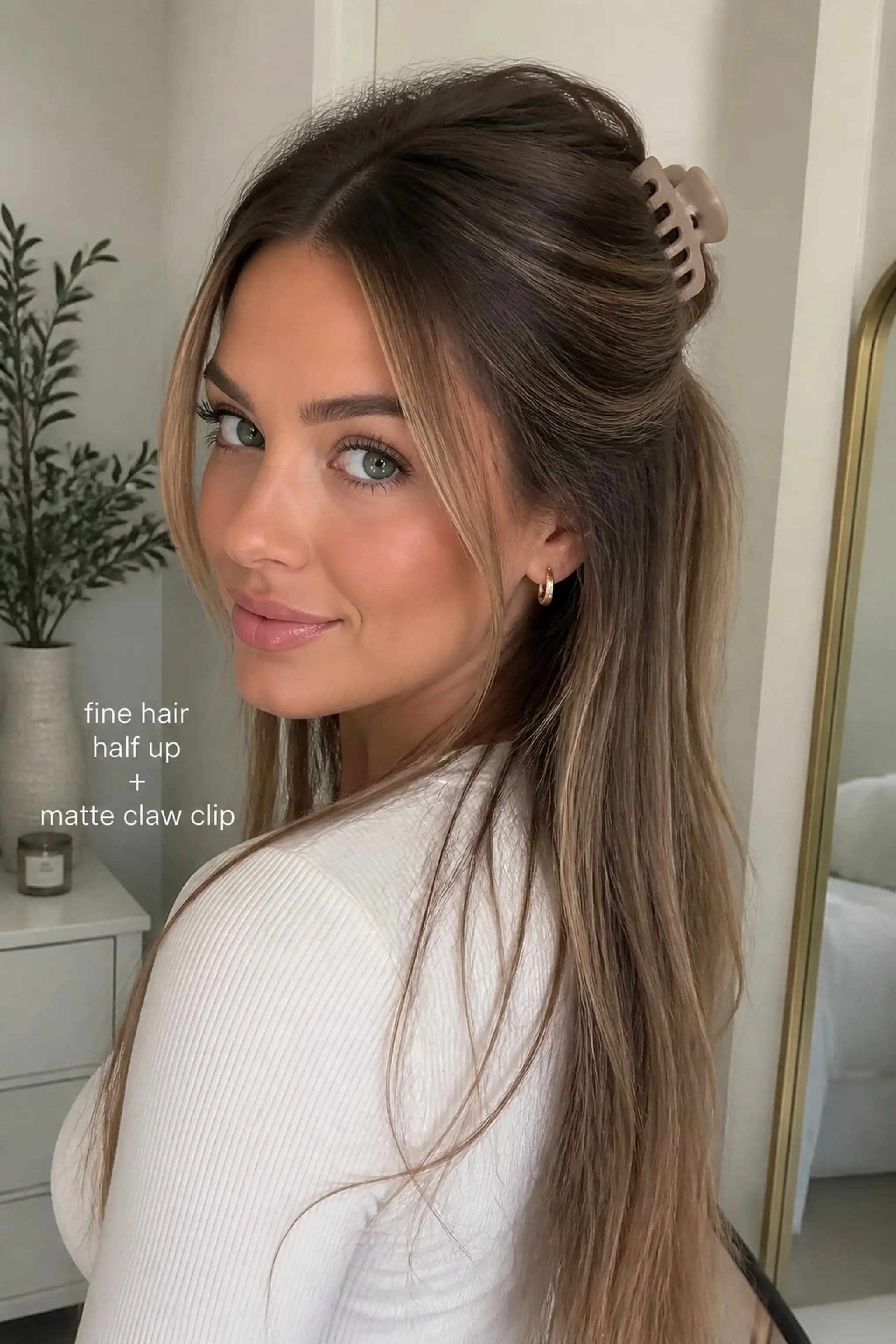 Half-Up Claw Clip Style for Instant Lift