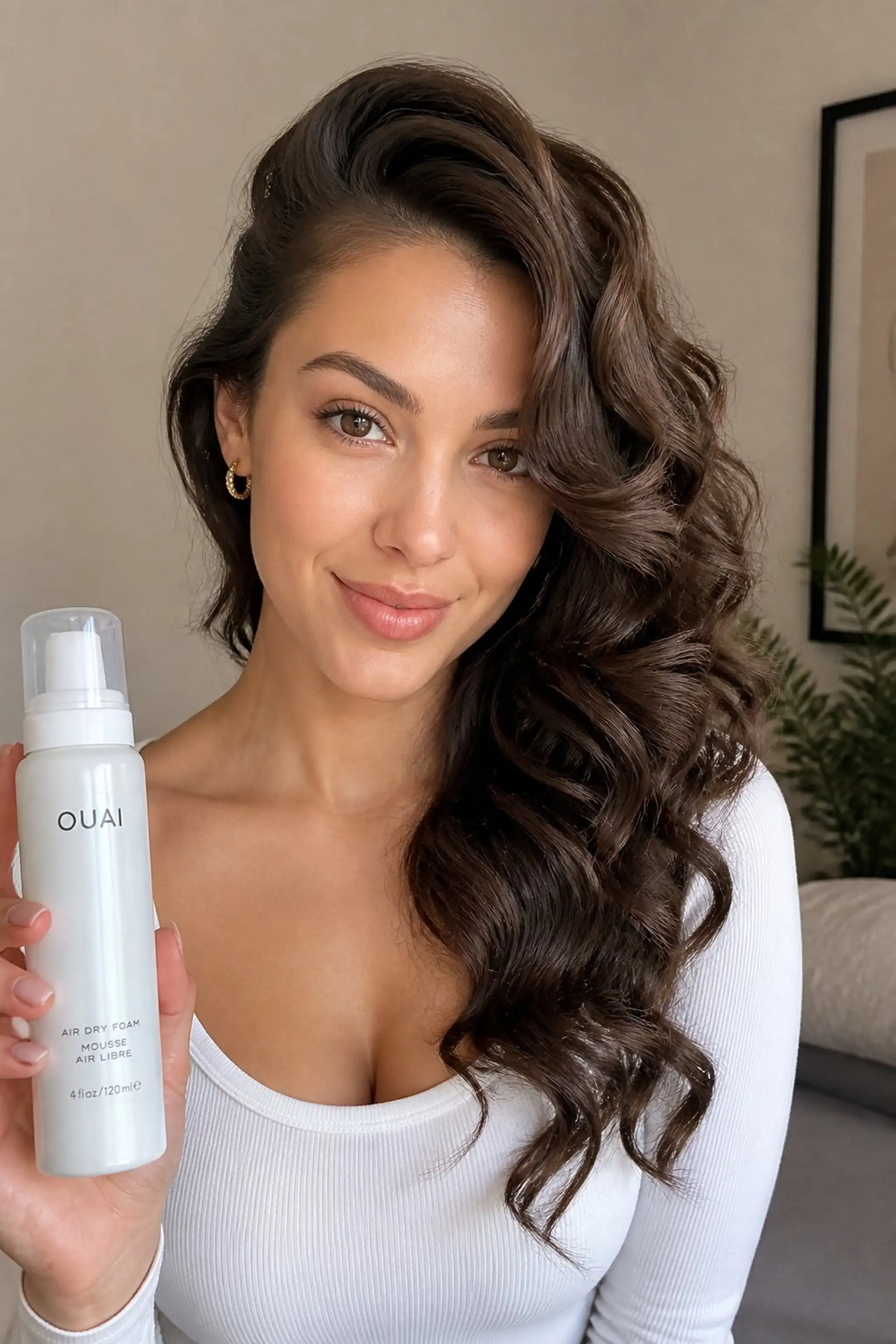 Side-Swept Curls with Invisible Hair Pins