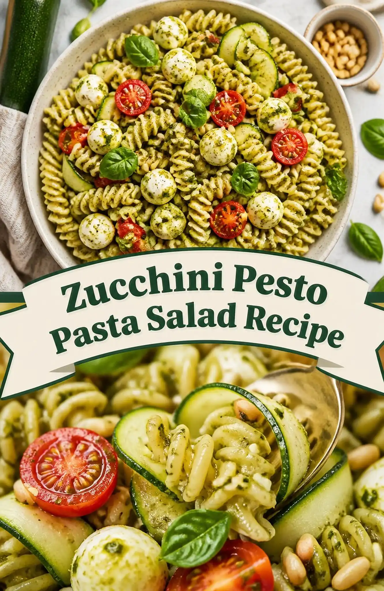 Zucchini Pesto Pasta Salad Recipe